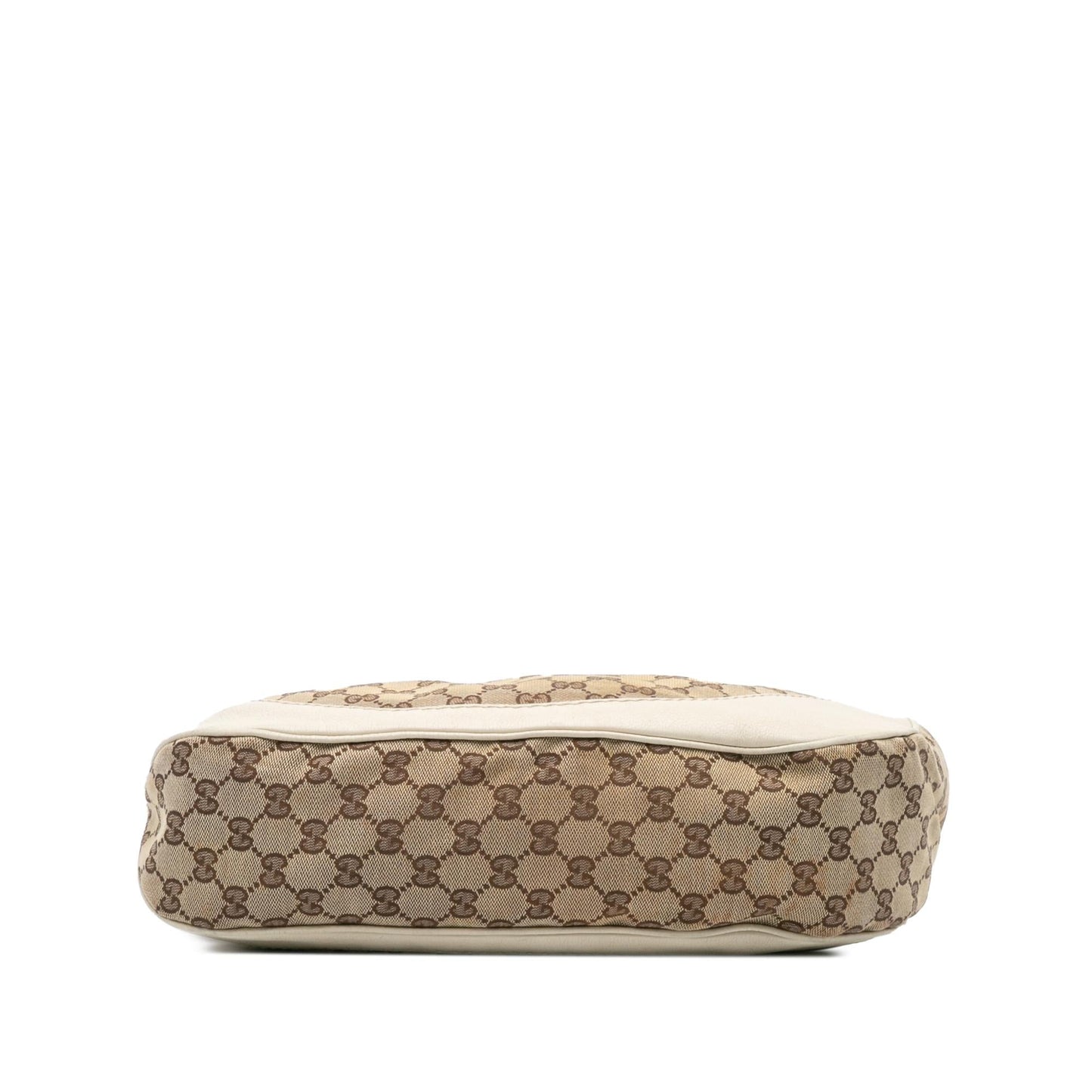 Gucci GG Charlotte Canvas Calf White Brown Crossbody Bag