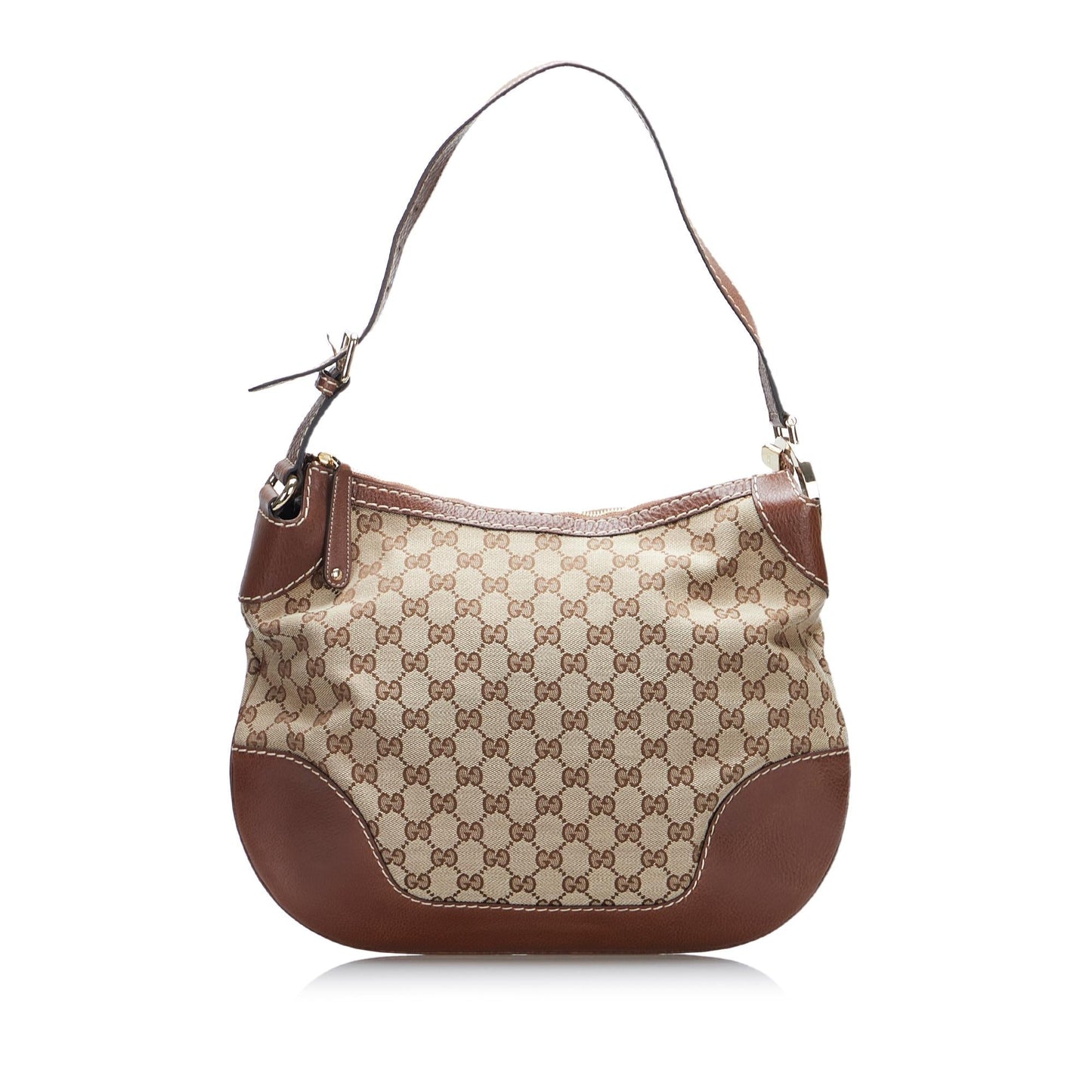 Gucci GG Charlotte SHG-6Saxdy Canvas Calf Brown Shoulder Bag
