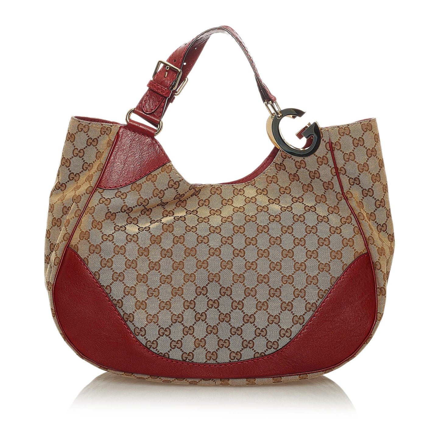 Gucci GG Charlotte SHG Canvas Brown Red Shoulder Bag