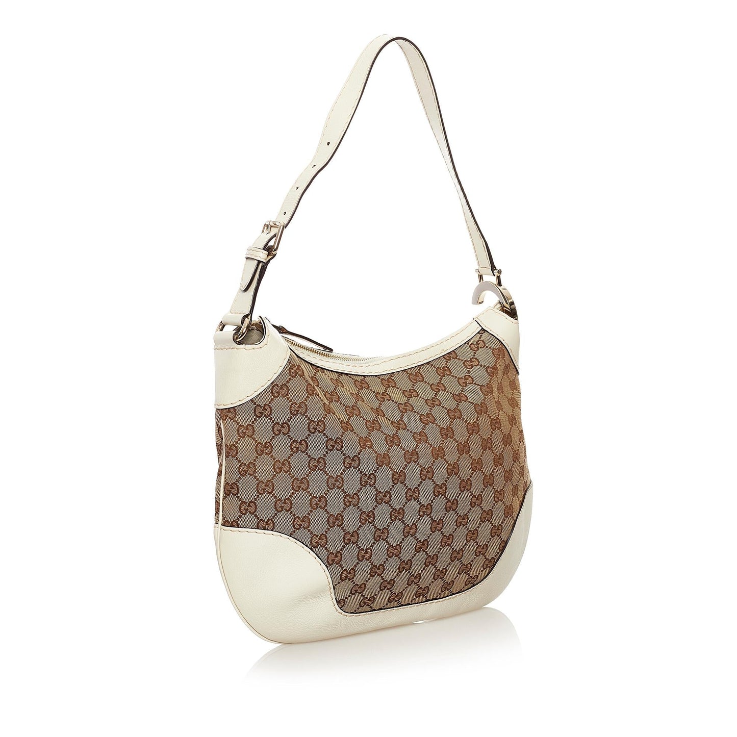 Gucci GG Charlotte SHG Canvas White Brown Shoulder Bag
