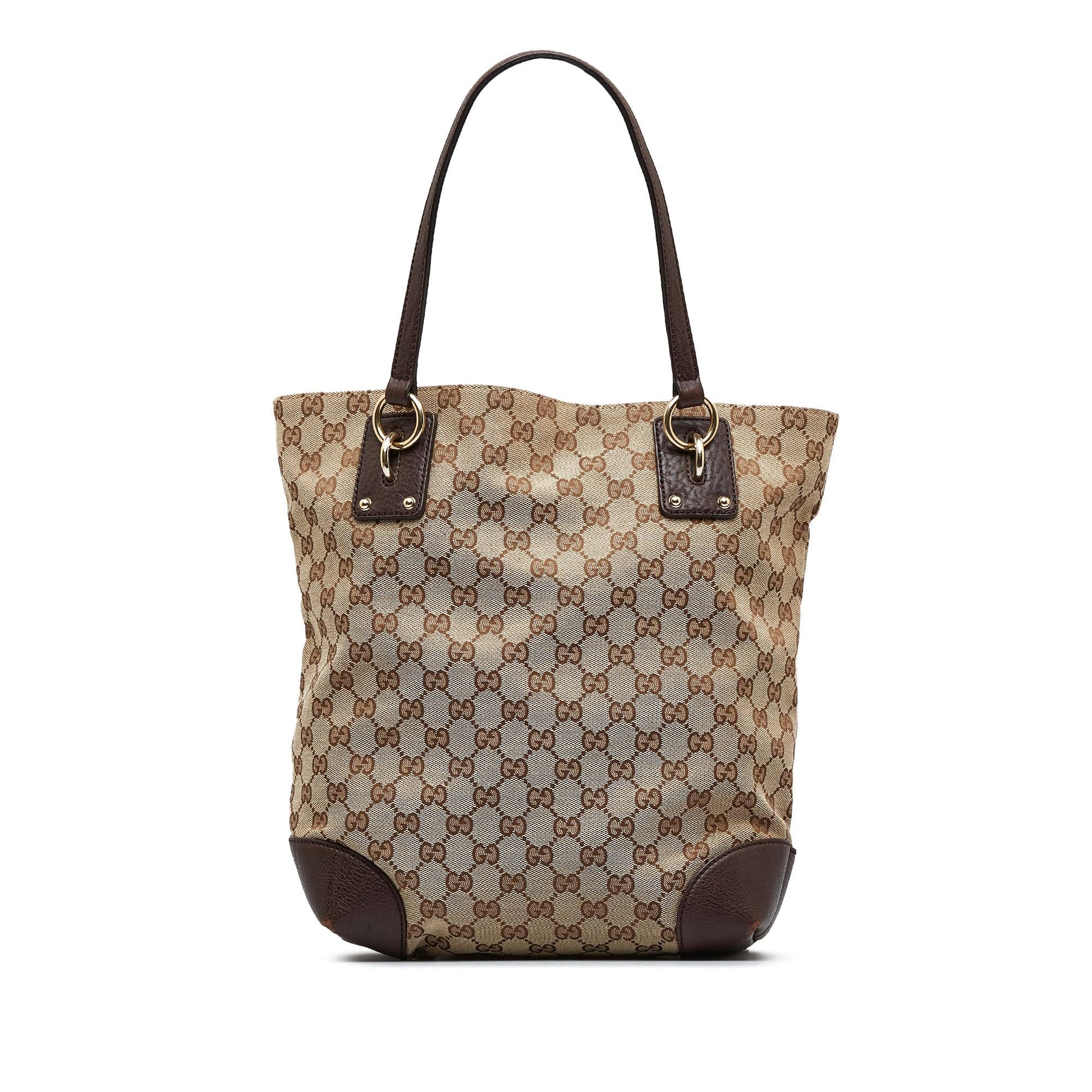 Gucci GG Charm SHG-zYRkEO Canvas Brown Tote Bag