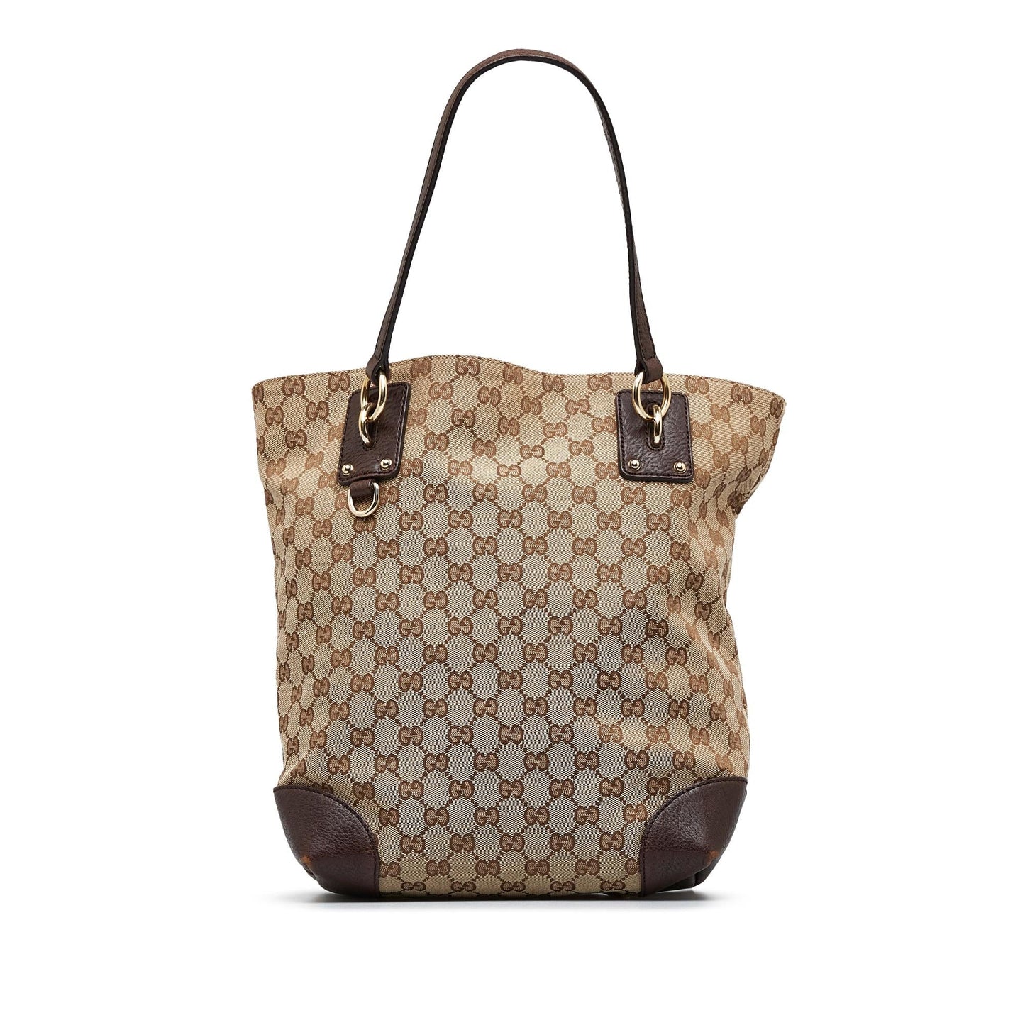 Gucci GG Charm SHG-zYRkEO Canvas Brown Tote Bag