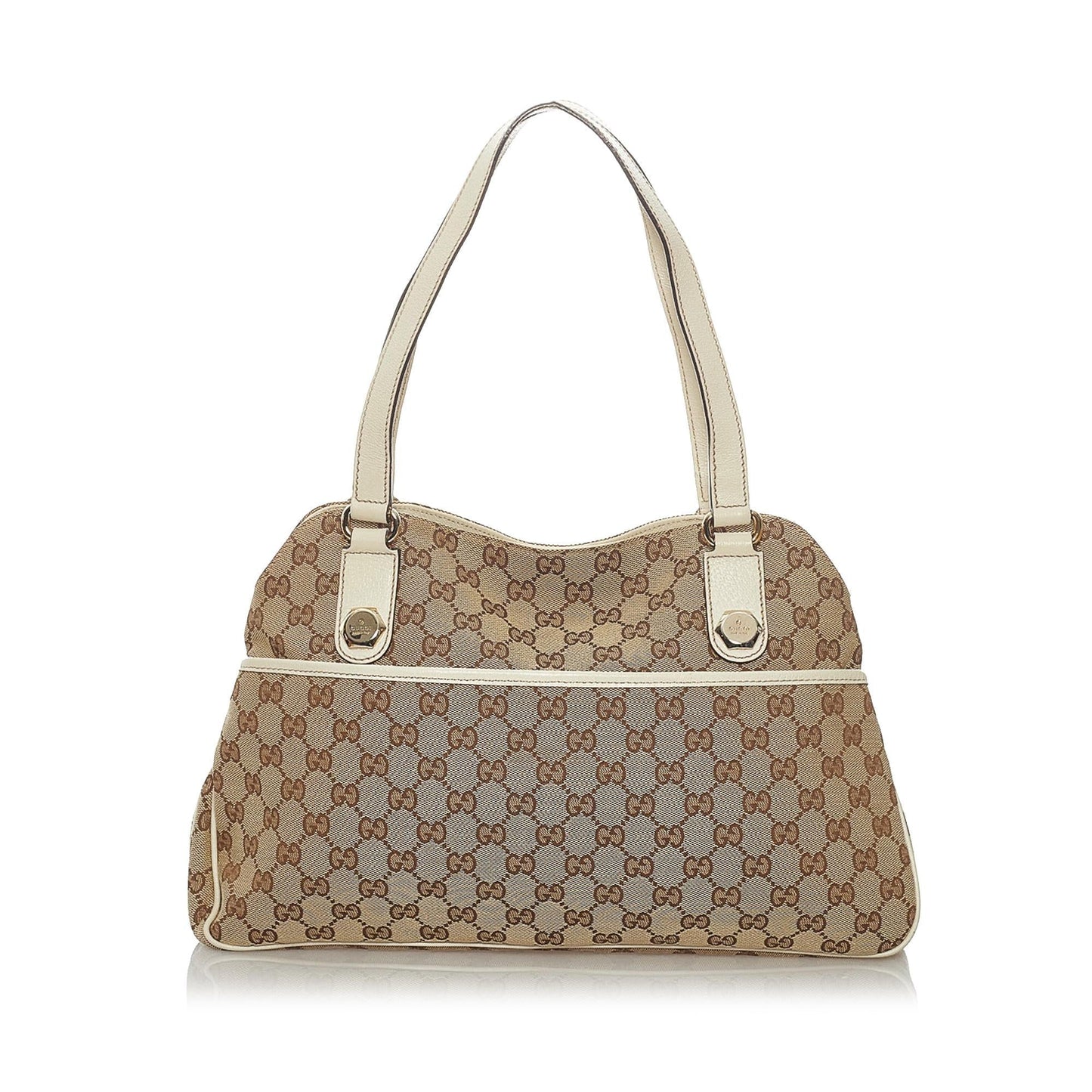 Gucci GG Charmy SHG Canvas White Brown Shoulder Bag 3