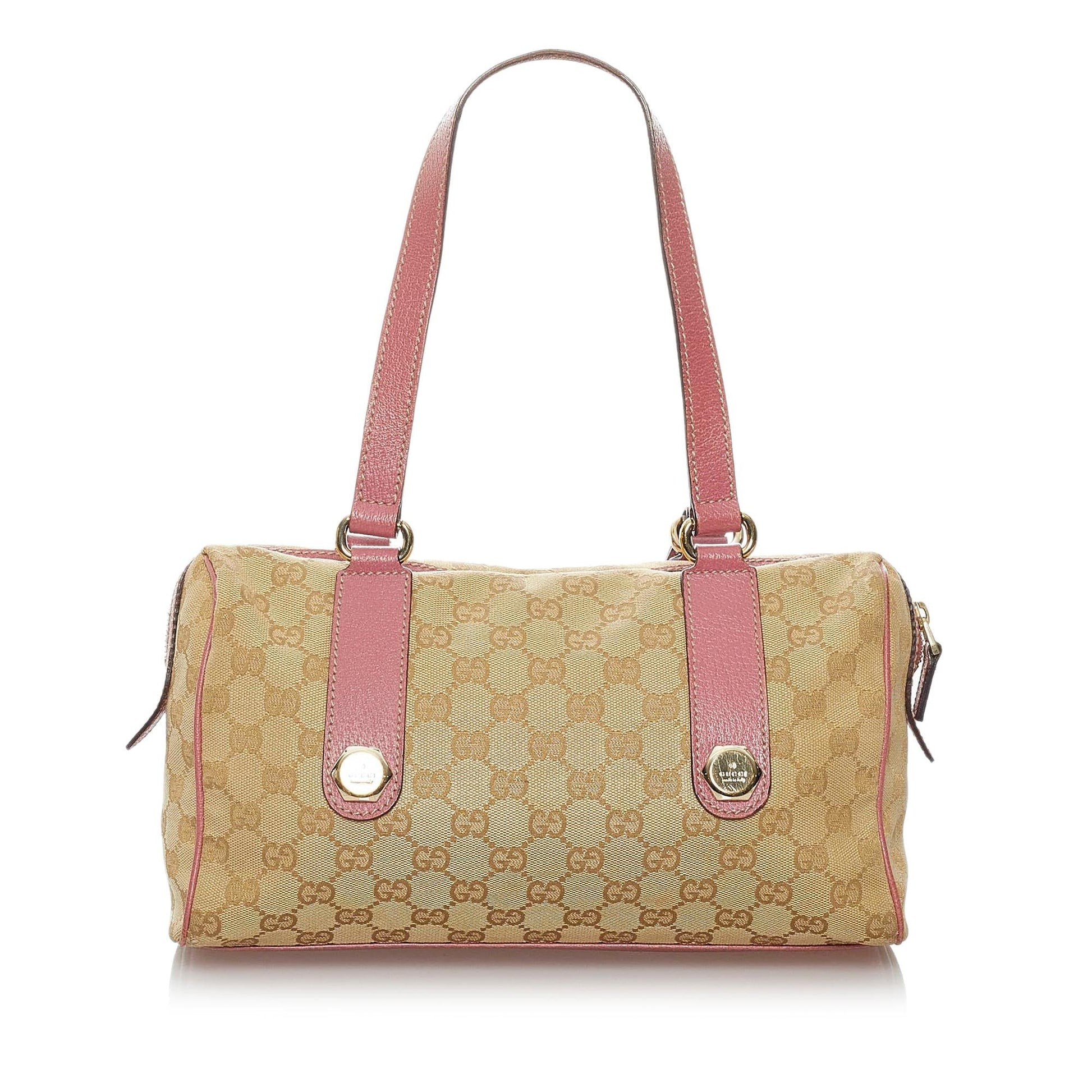 Gucci GG Charmy SHG Canvas Brown Pink Shoulder Bag 3