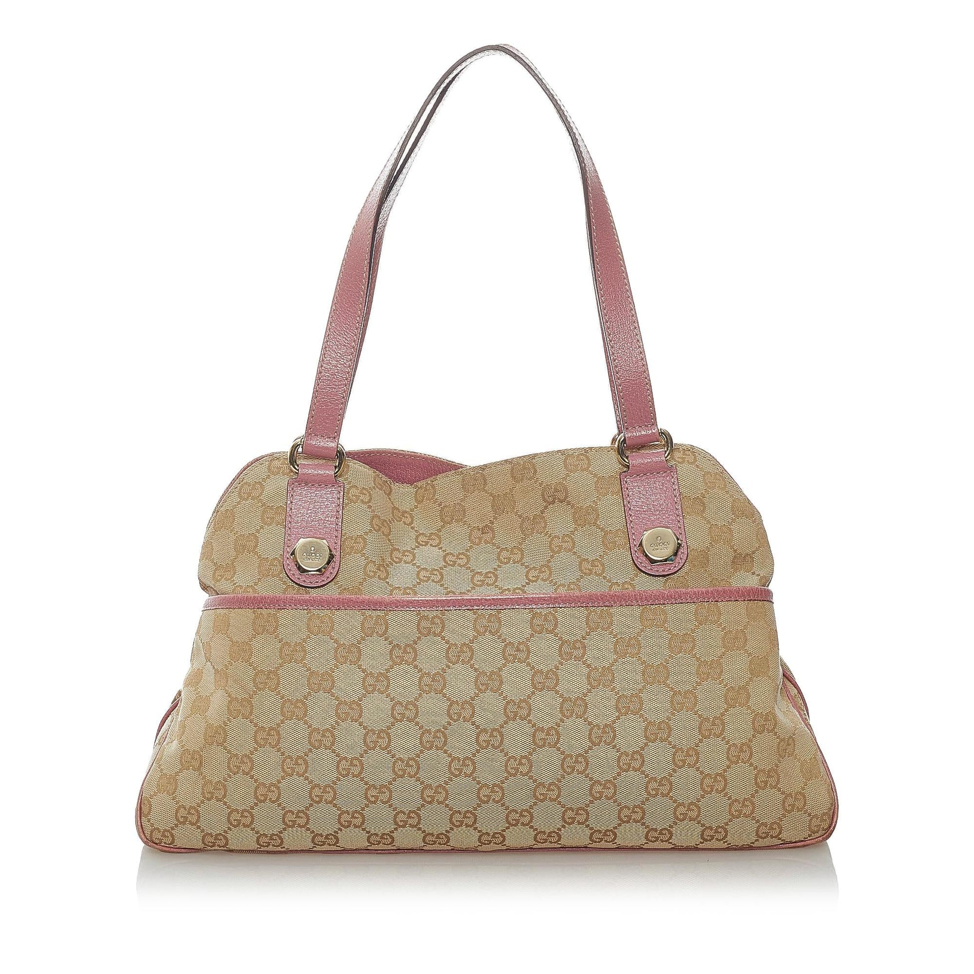 Gucci GG Charmy SHG Canvas Brown Pink Shoulder Bag 4
