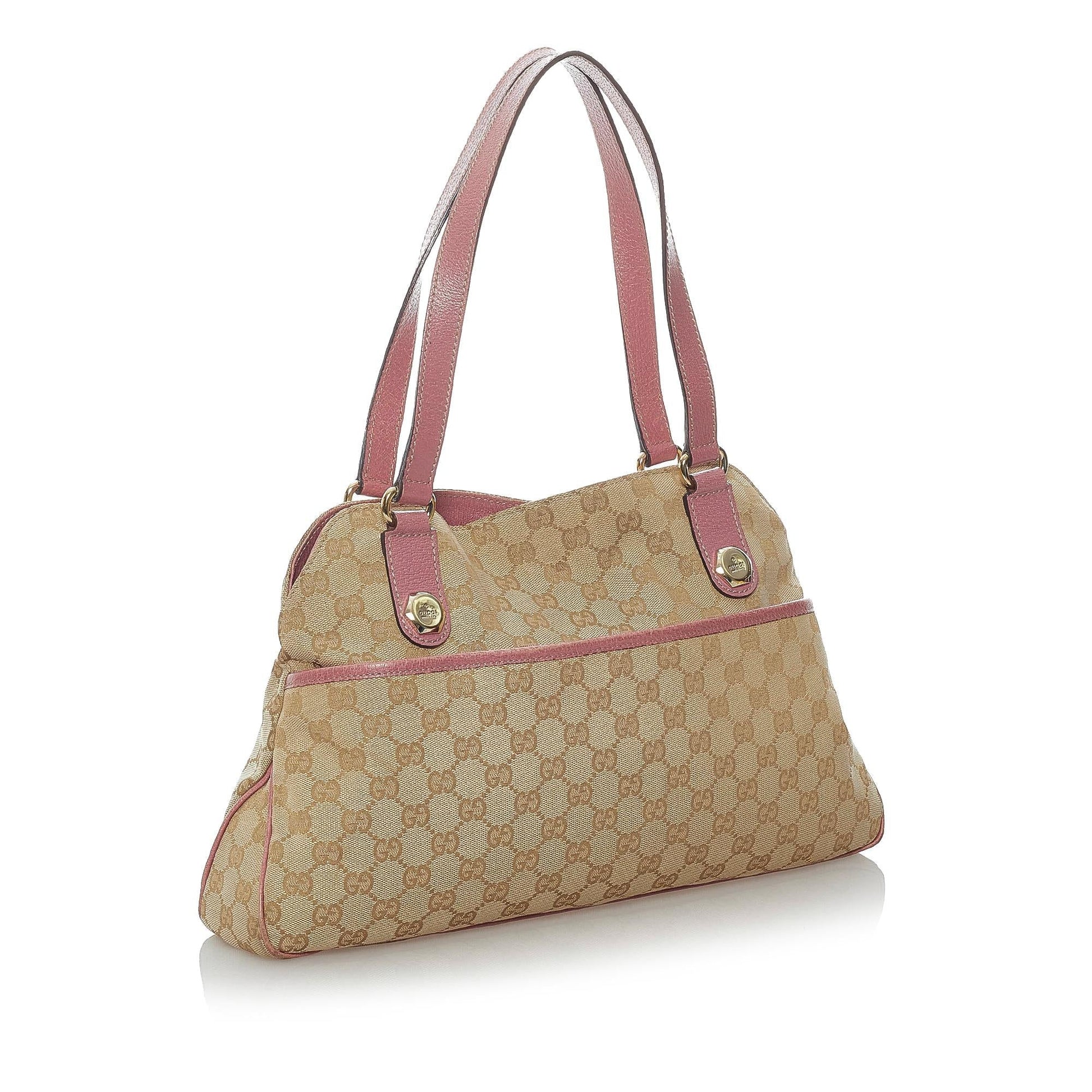 Gucci GG Charmy SHG Canvas Brown Pink Shoulder Bag 4