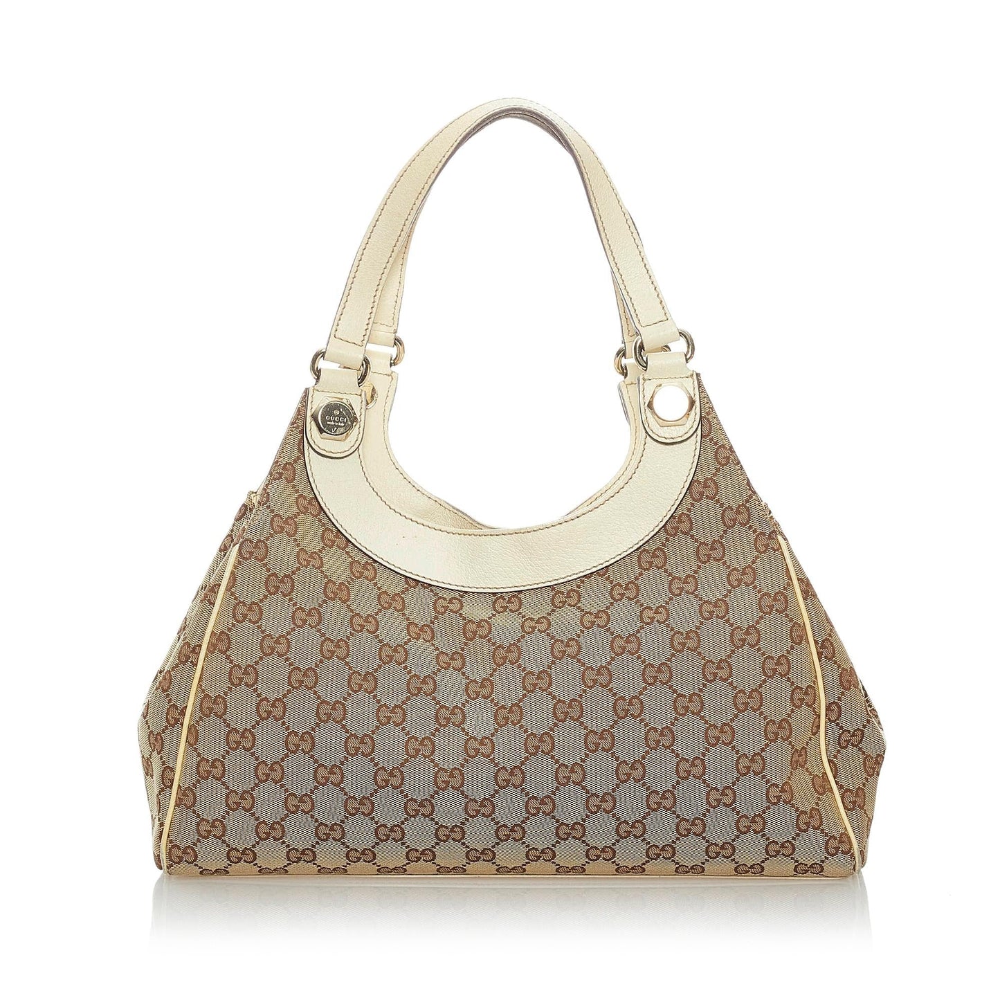 Gucci GG Charmy SHG Canvas White Brown Shoulder Bag 5
