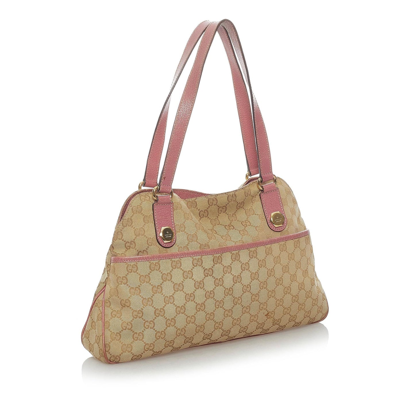 Gucci GG Charmy SHG Canvas Brown Pink Shoulder Bag
