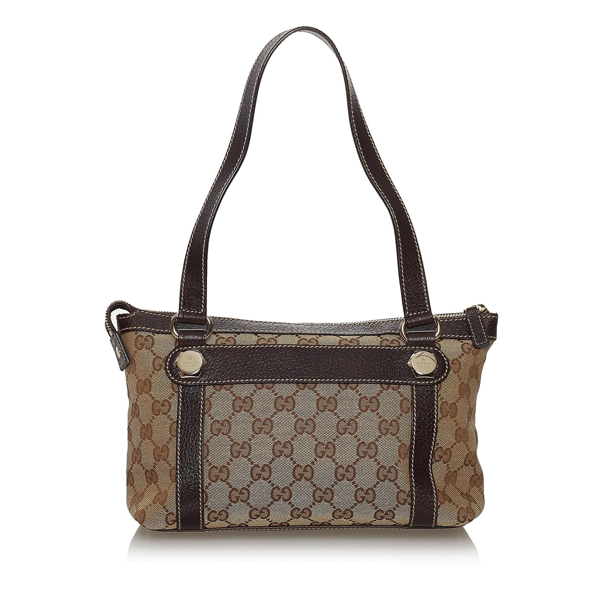 Gucci GG Charmy SHG Canvas Black Brown Shoulder Bag