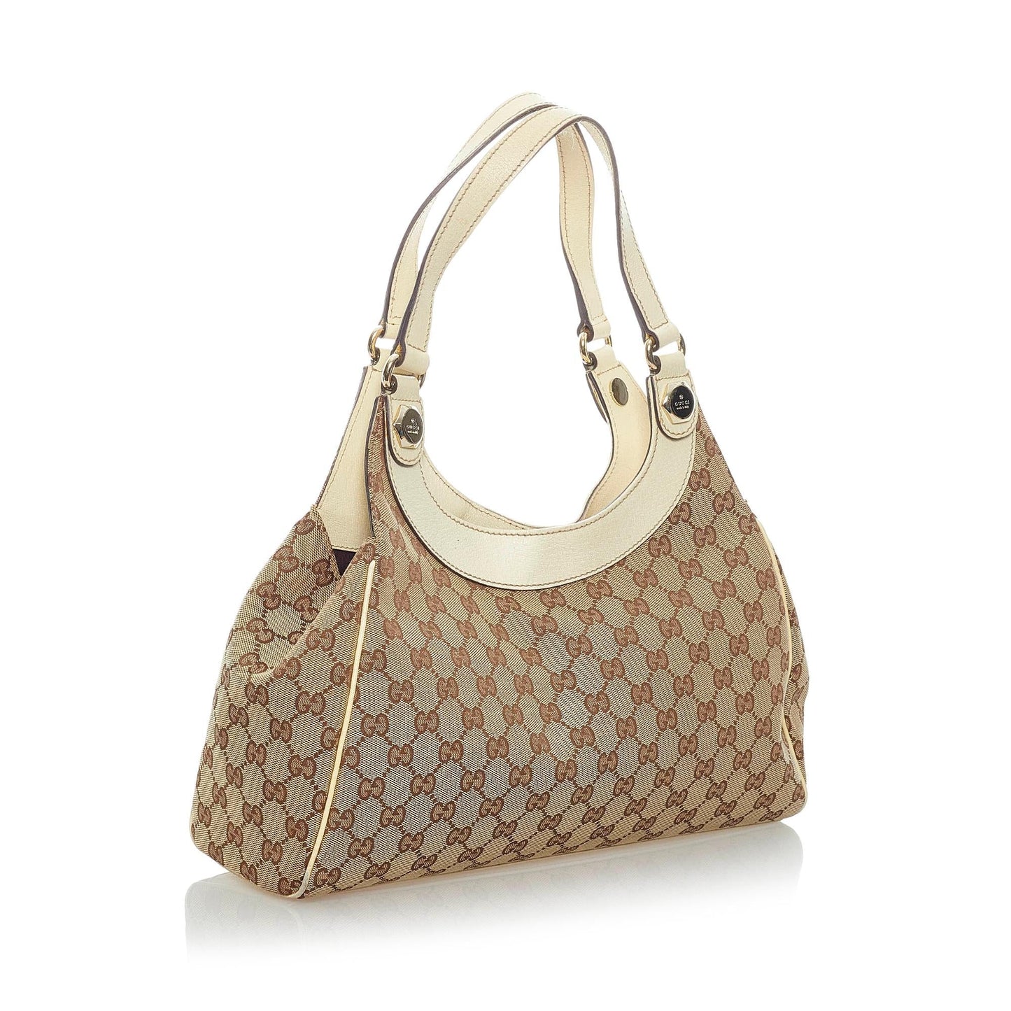 Gucci GG Charmy SHG Canvas White Brown Shoulder Bag Bag Shg