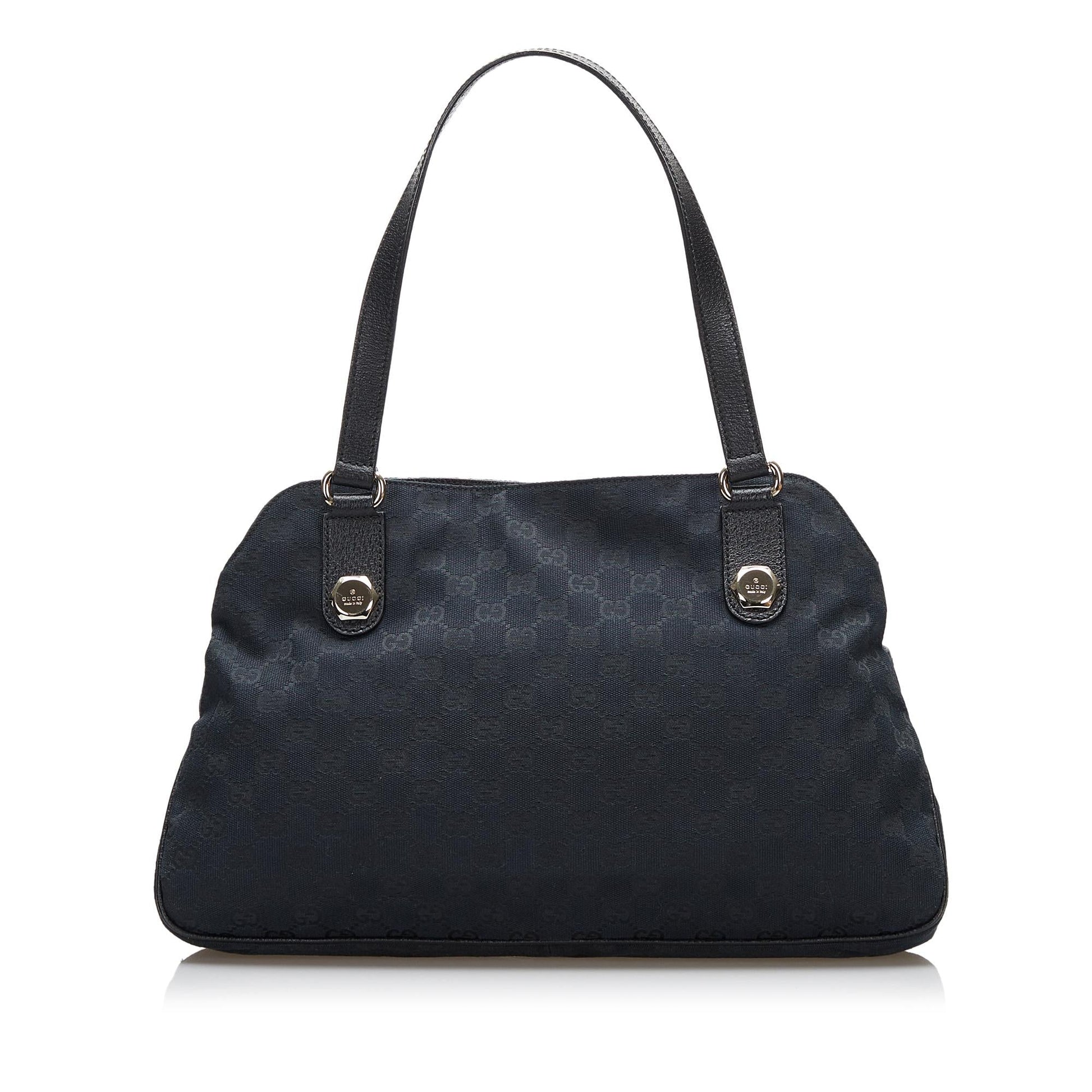 Gucci GG Charmy SHG-XMFLg9 Canvas Black Shoulder Bag