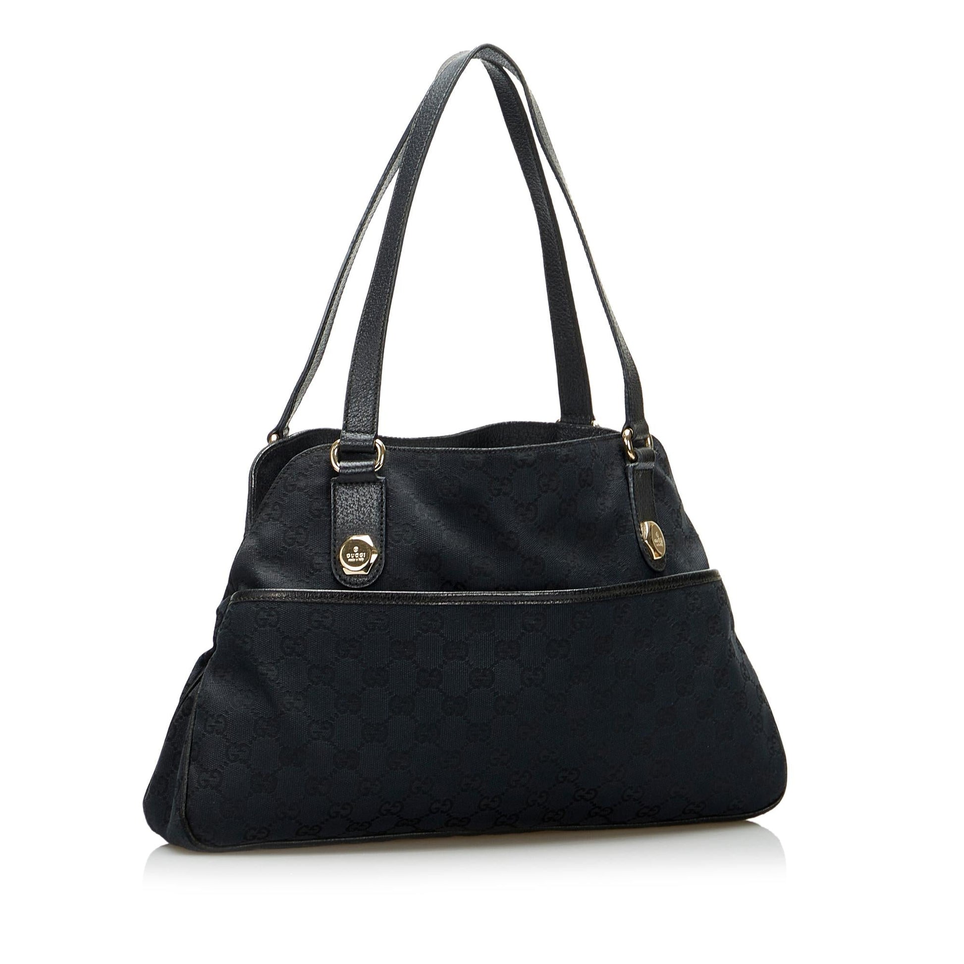 Gucci GG Charmy SHG-PA43Gi Canvas Calf Black Shoulder Bag