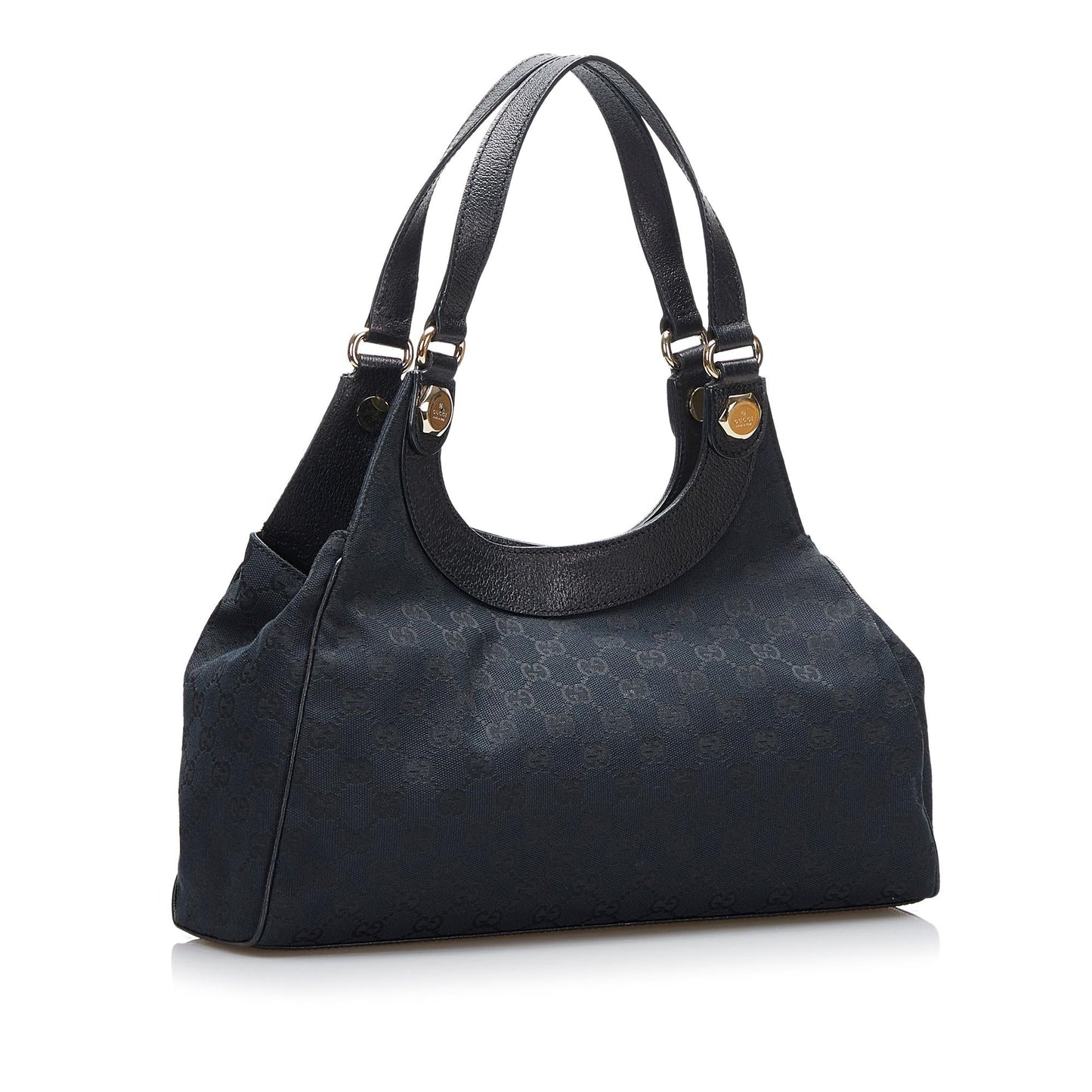 Gucci GG Charmy SHG-cd7kgE Canvas Calf Black Shoulder Bag