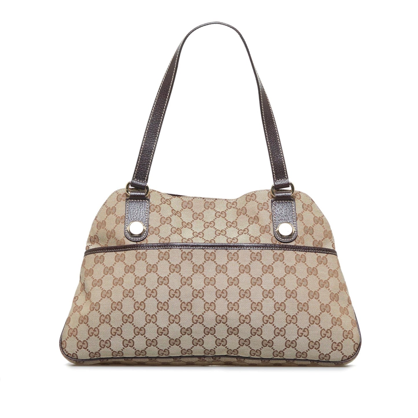 Gucci GG Charmy SHG-z05jIQ Canvas Calf Brown Shoulder Bag
