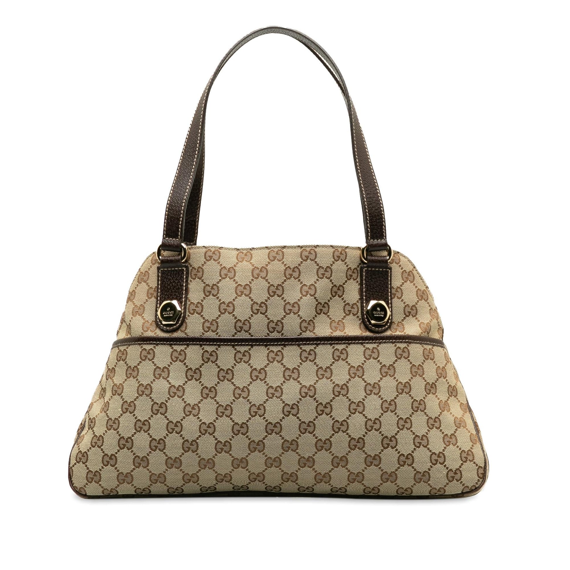 Gucci GG Charmy SHG-gQVCgu Canvas Calf Brown Shoulder Bag