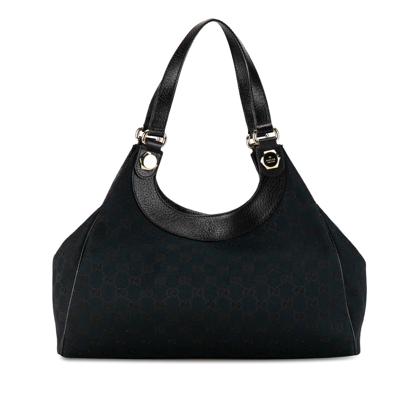 Gucci GG Charmy SHG-6OZToD Canvas Calf Black Shoulder Bag