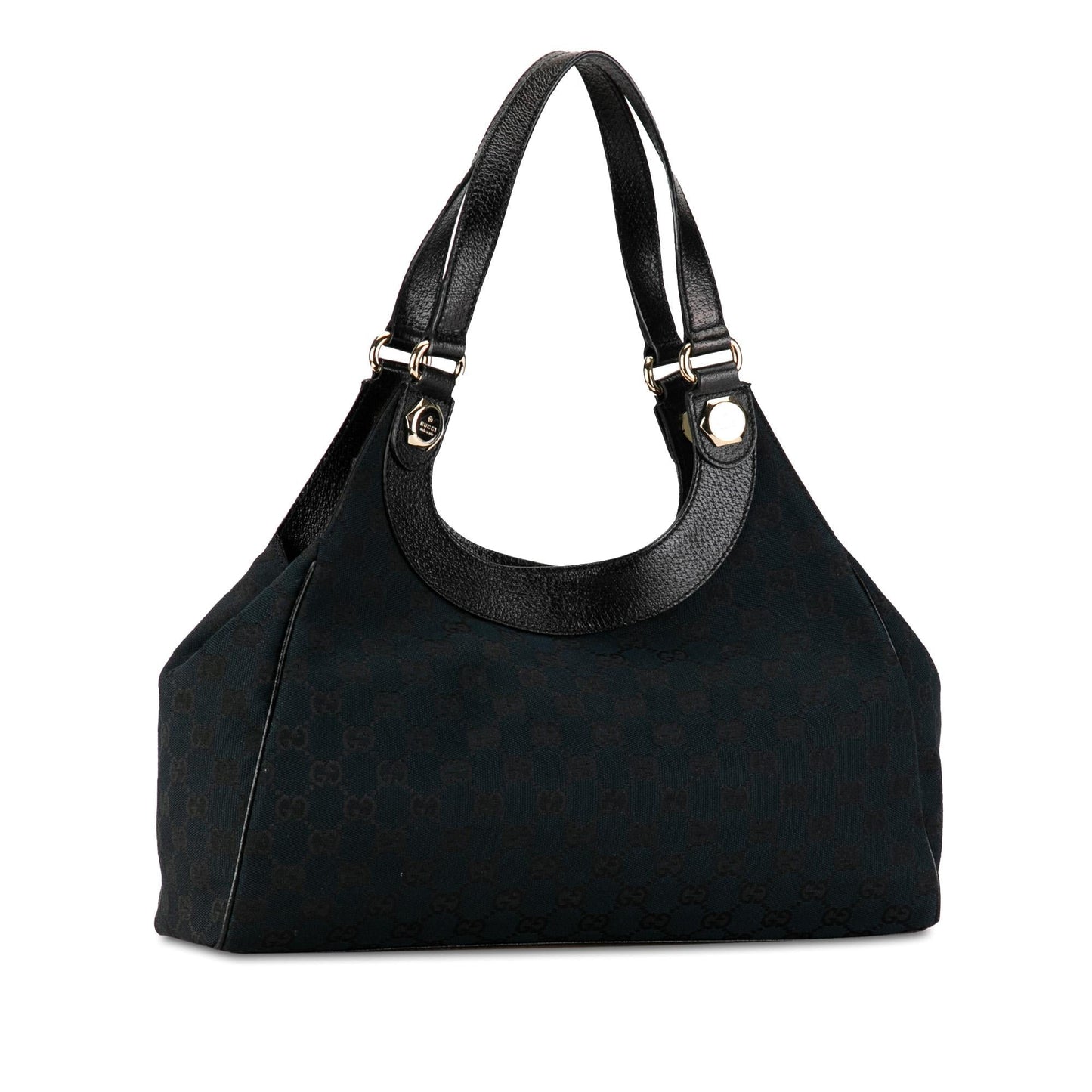 Gucci GG Charmy SHG-6OZToD Canvas Calf Black Shoulder Bag