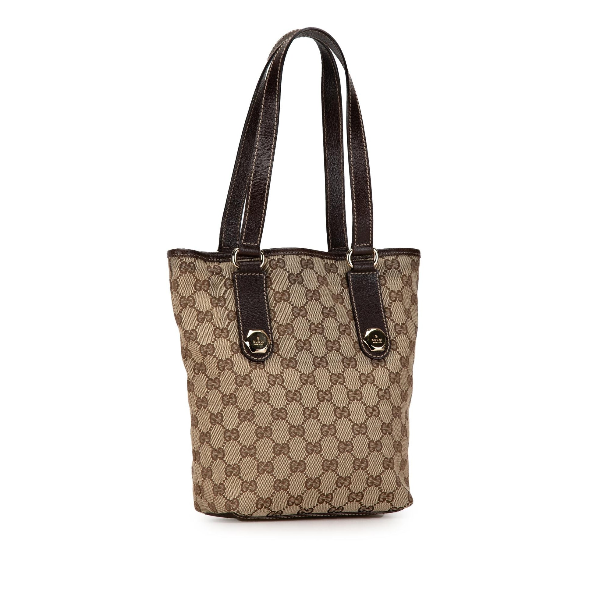 Gucci GG Charmy SHG-WEFu6i Canvas Calf Brown Shoulder Bag
