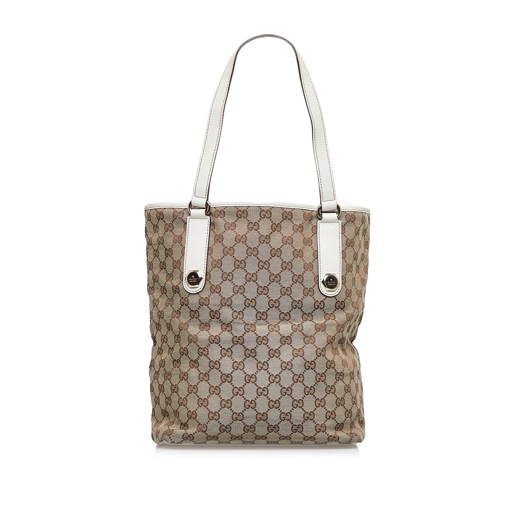 Gucci GG Charmy SHG-LXzSG7 Canvas Brown Tote Bag