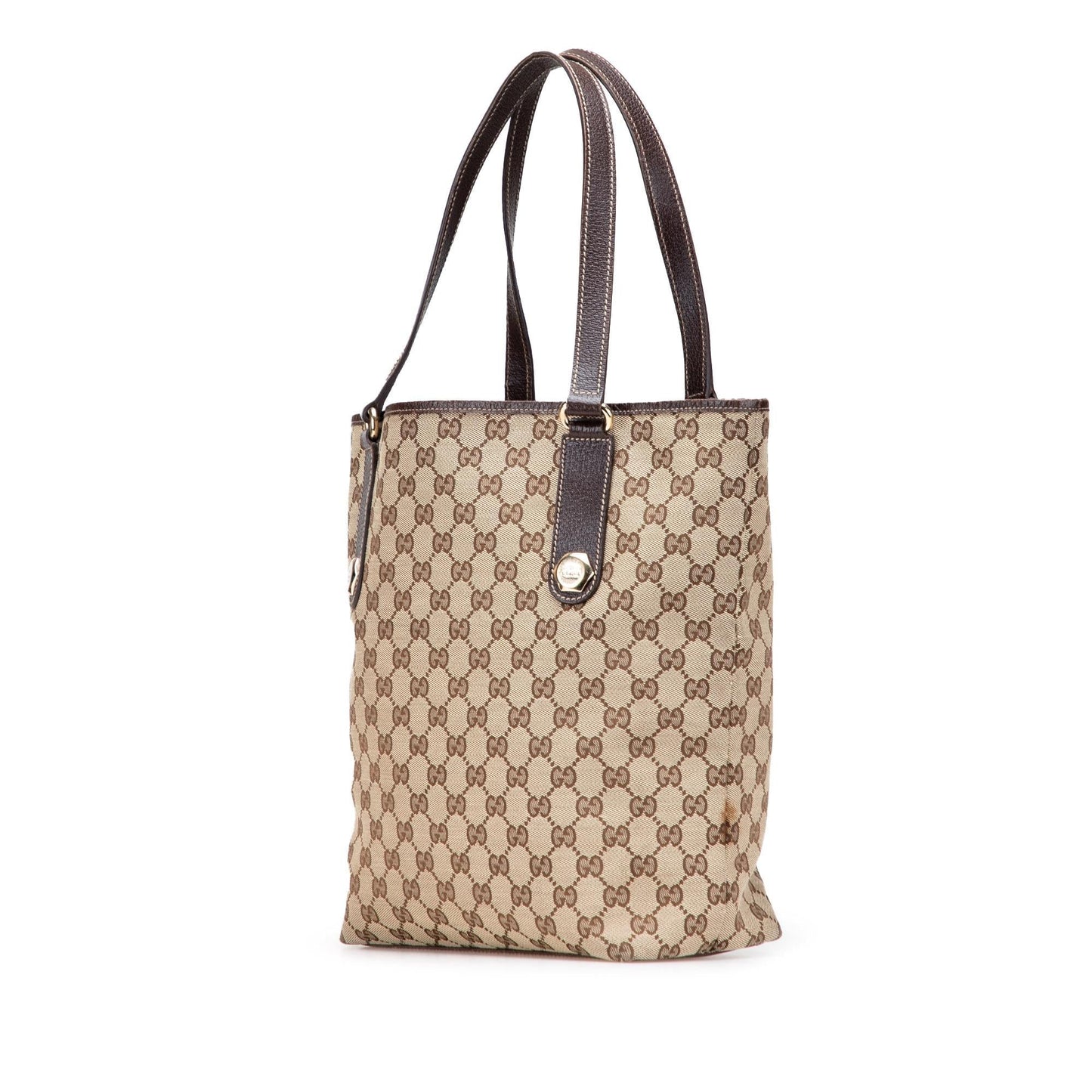 Gucci GG Charmy Canvas Calf Brown Tote Bag