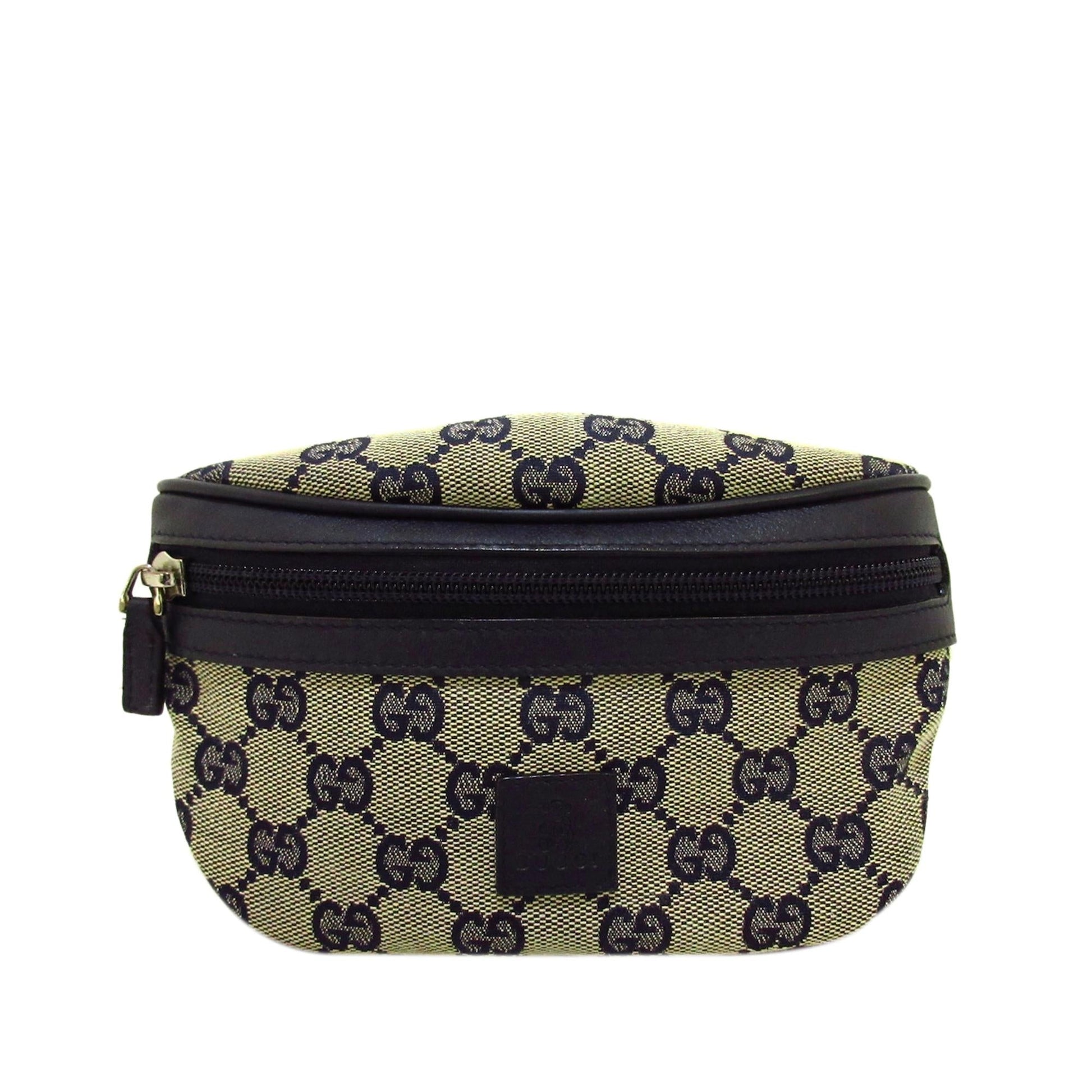 Gucci GG Childrens Belt SHG Canvas Brown Blue Accessory