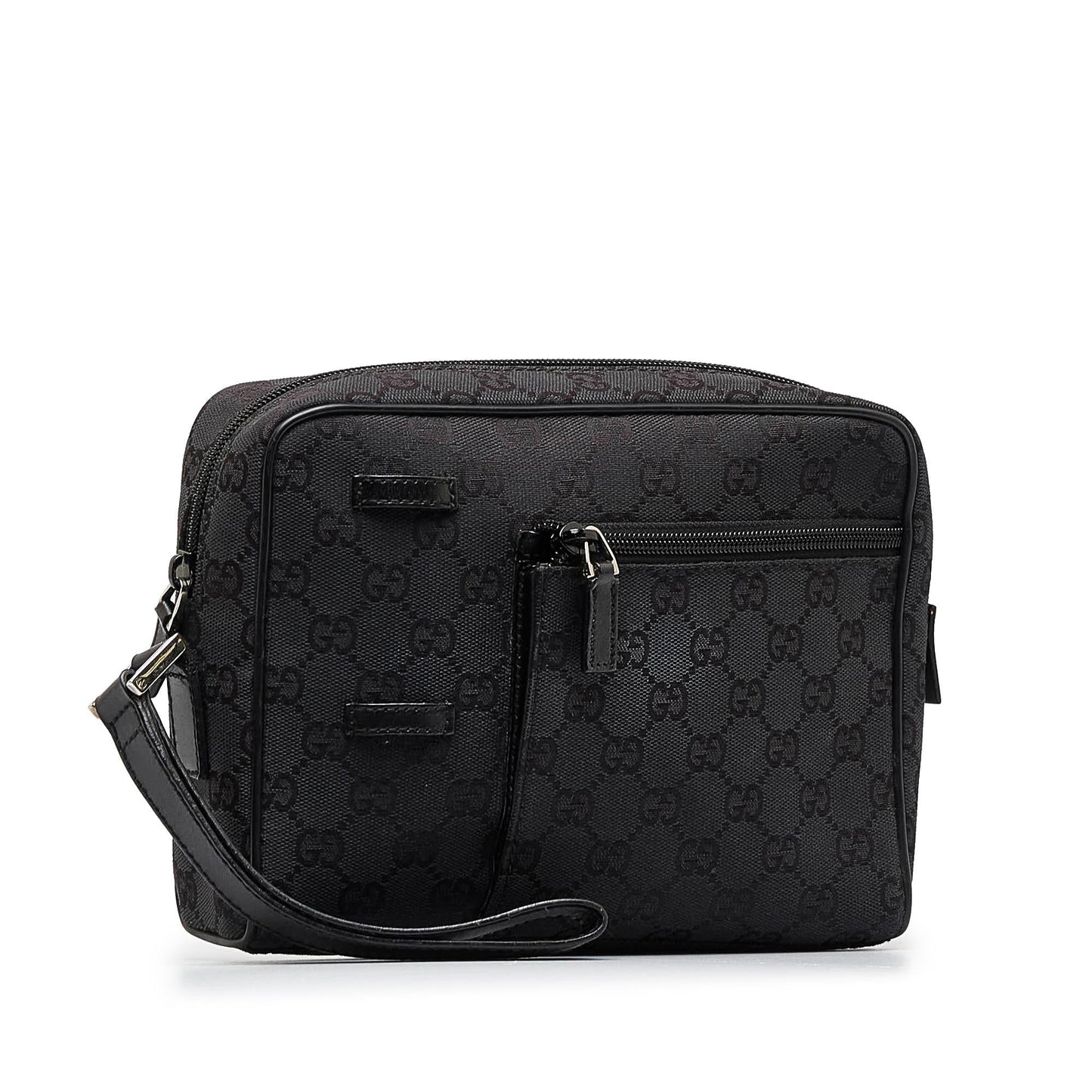 Gucci GG SHG-ygB3Ks Canvas Calf Black Clutch Bag