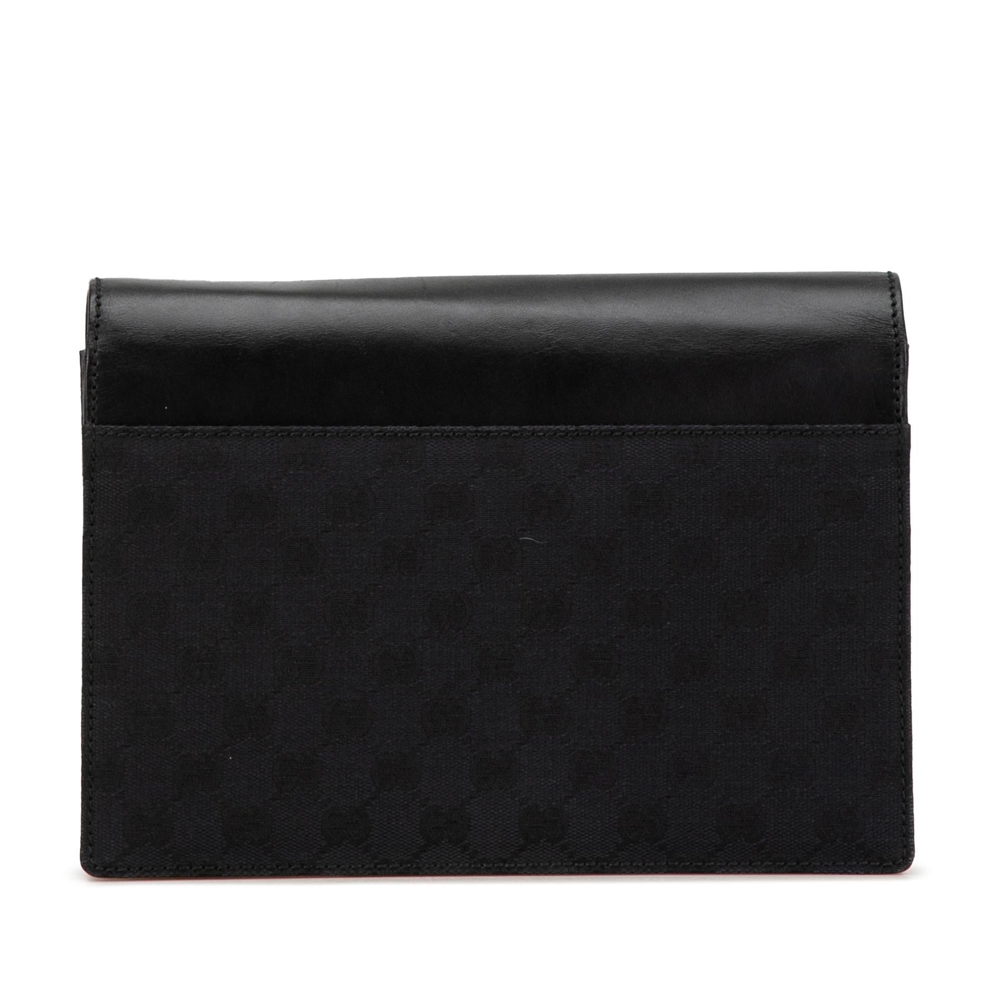 Gucci GG SHG-tJGBgu Canvas Black Clutch Bag