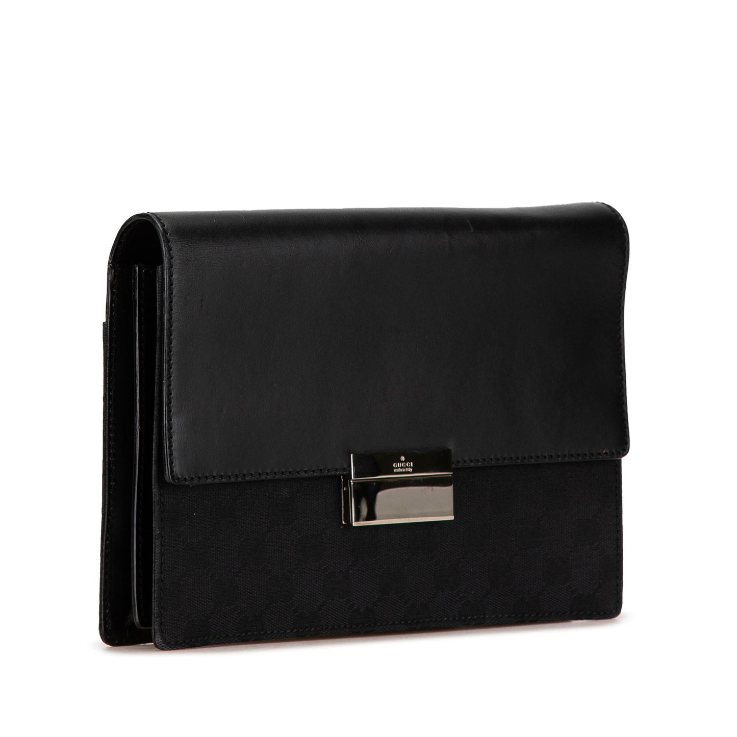Gucci GG SHG-tJGBgu Canvas Black Clutch Bag