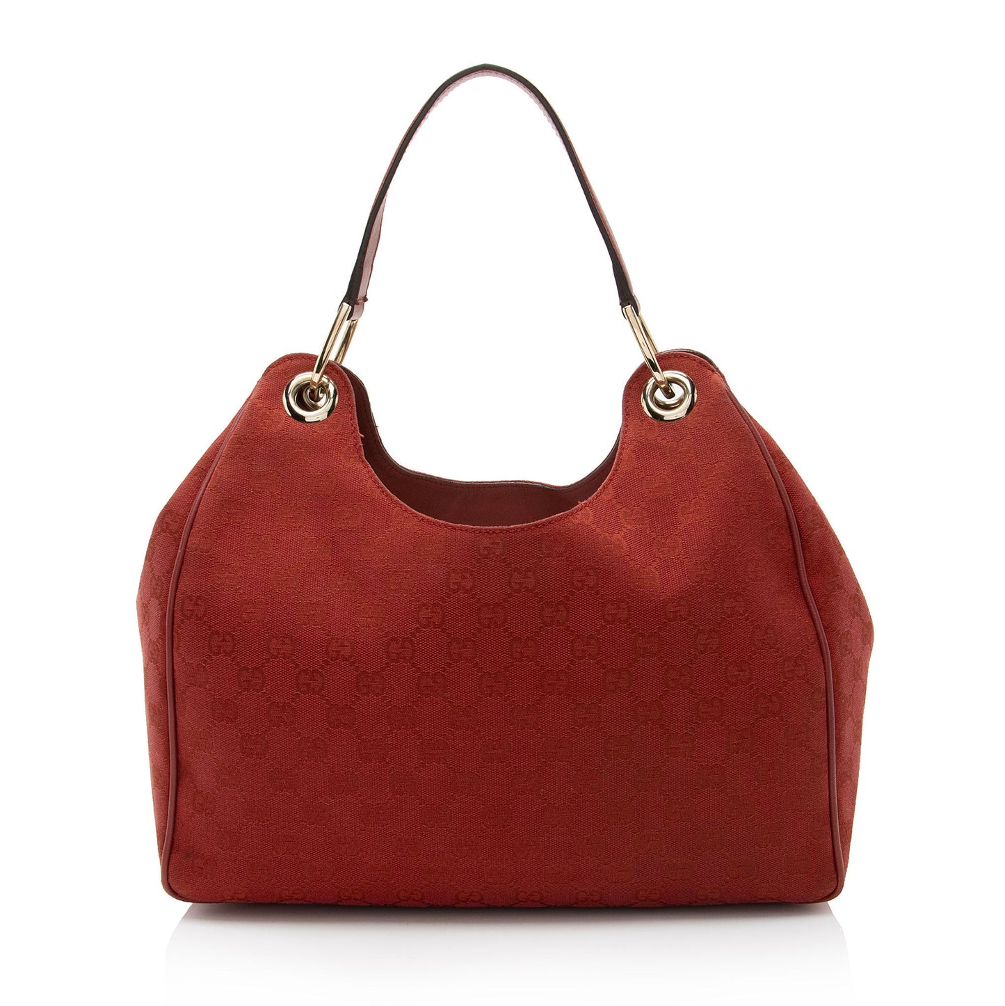 Gucci GG Colbert Leather Canvas Red Shoulder Bag