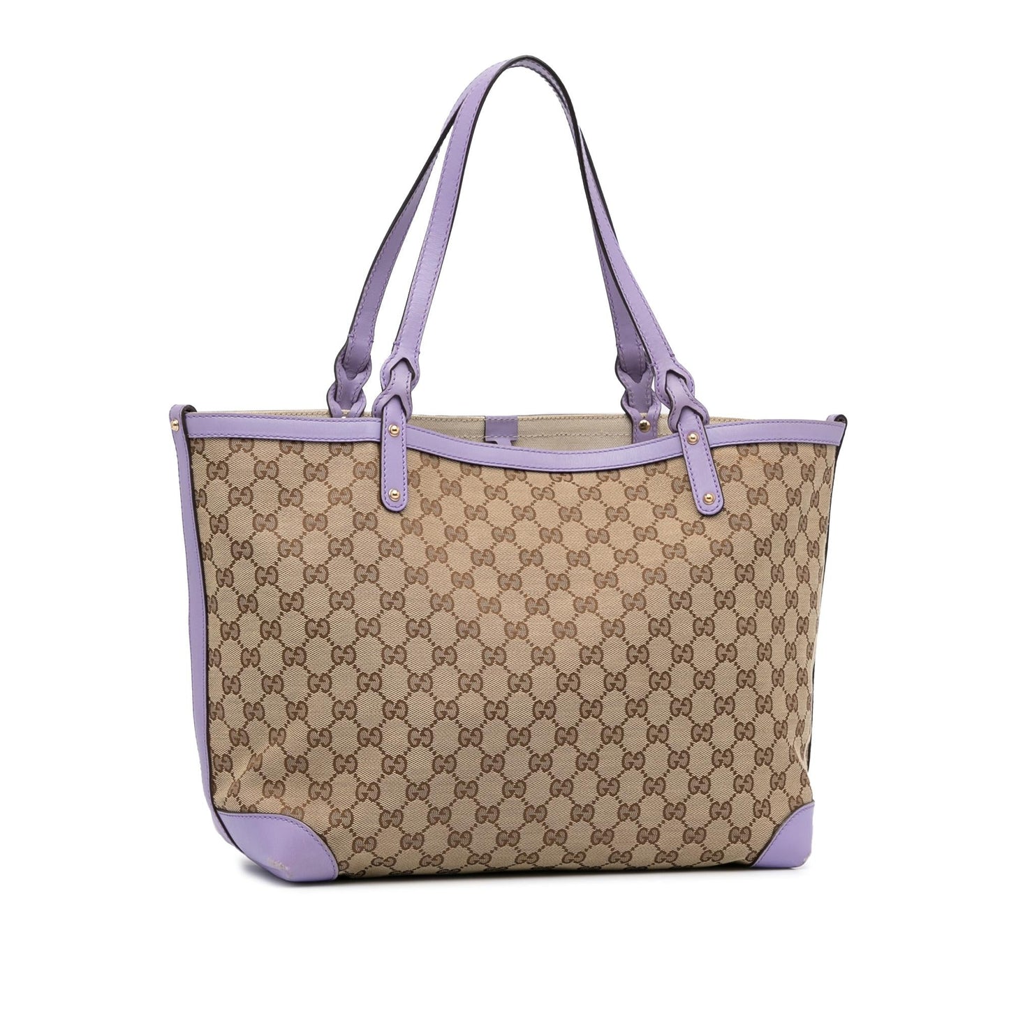 Gucci GG Craft SHG-MJEHbV Canvas Calf Brown Tote Bag