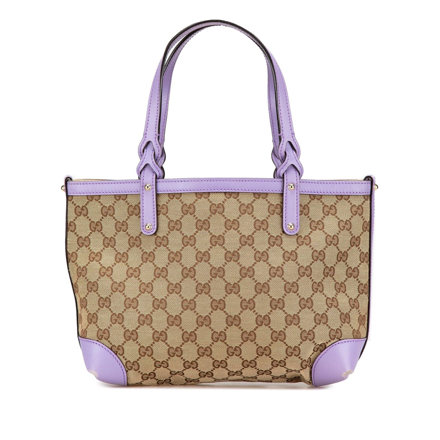 Gucci GG Craft Canvas Calf Brown Tote Bag Craft Tote