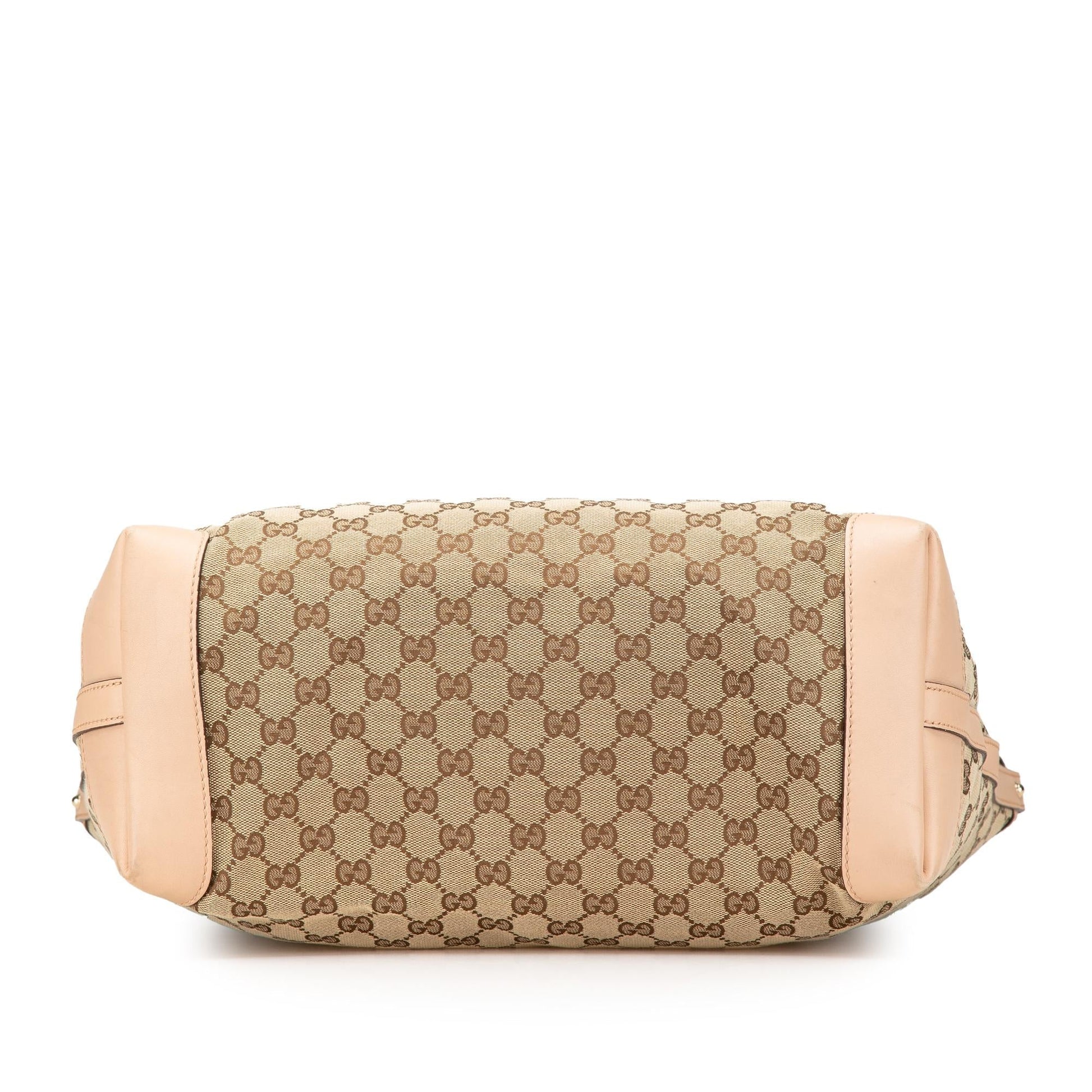 Gucci GG Craft Canvas Calf Brown Tote Bag Tote 1