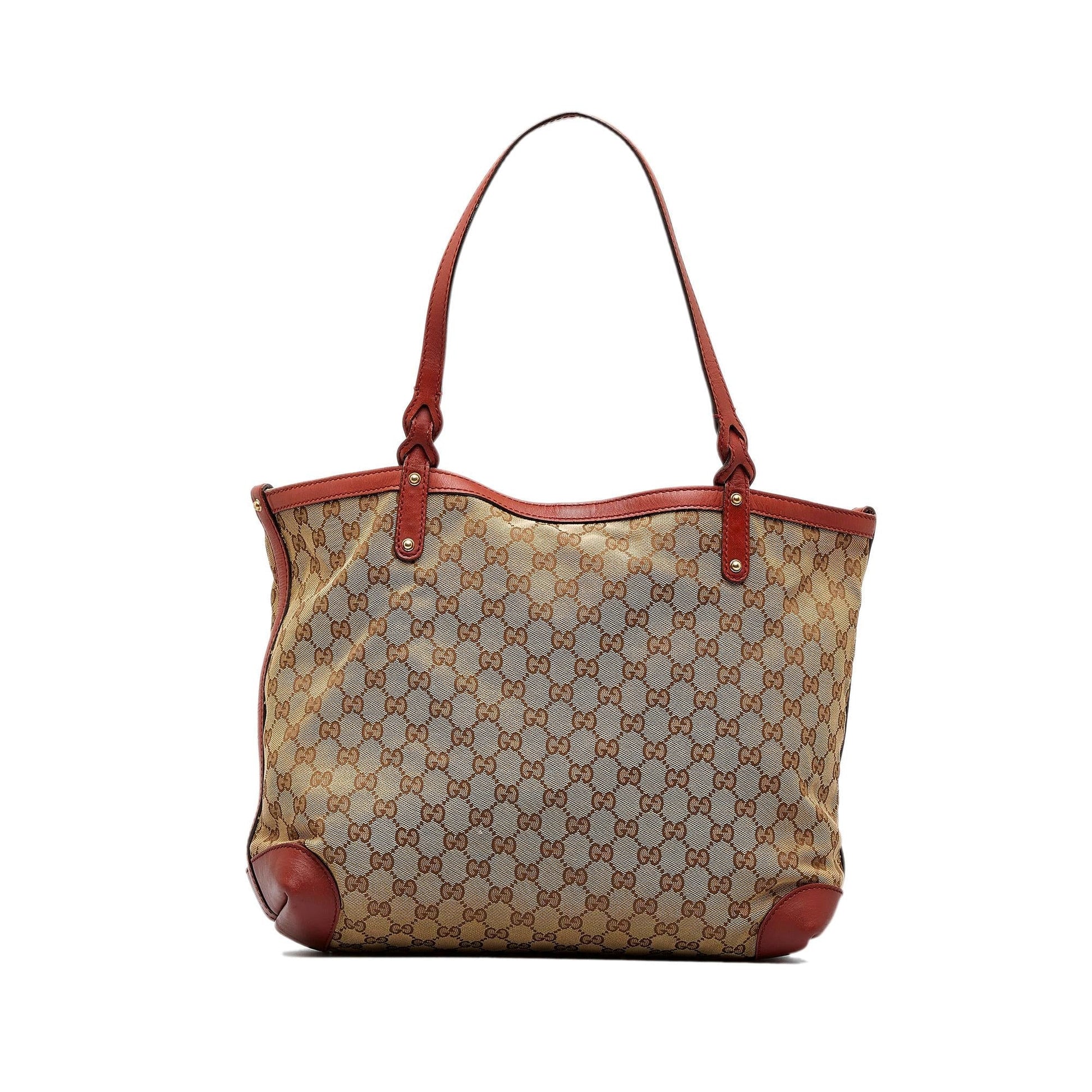 Gucci GG Craft SHG-xuiD6I Canvas Brown Tote Bag