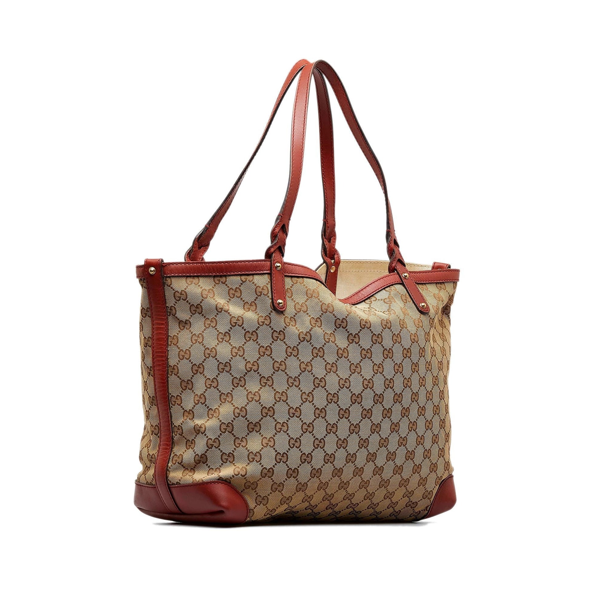 Gucci GG Craft SHG-xuiD6I Canvas Brown Tote Bag