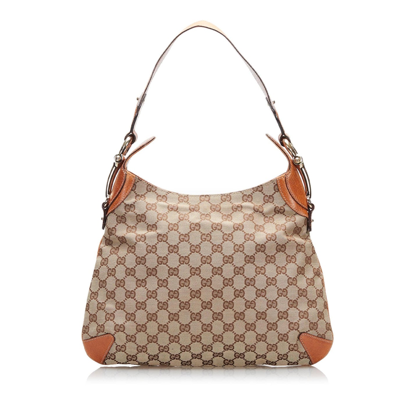 Gucci GG Creole SHG-i7YGnn Canvas Calf Brown Shoulder Bag
