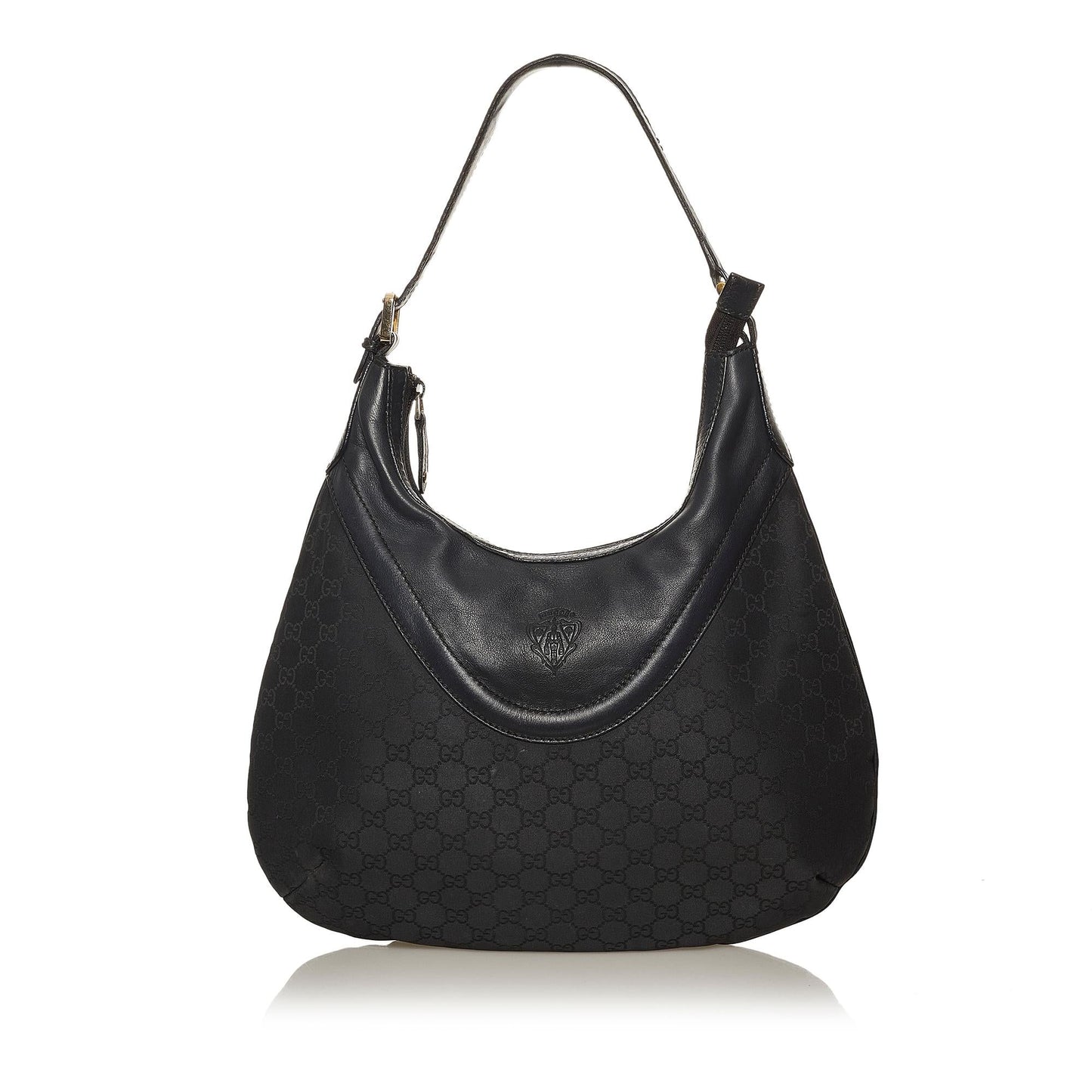 Gucci GG Crest SHG Canvas Black Shoulder Bag
