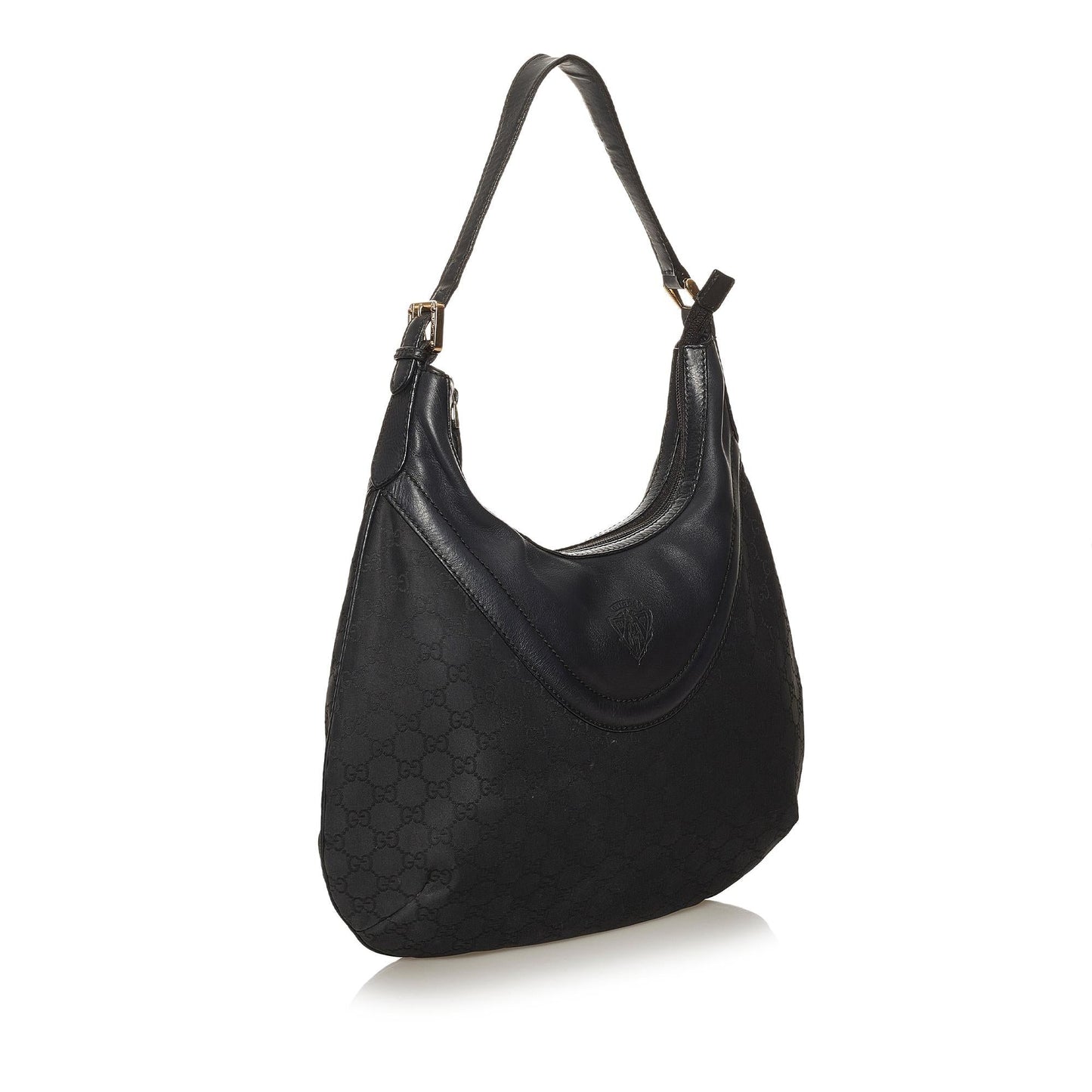 Gucci GG Crest SHG Canvas Black Shoulder Bag