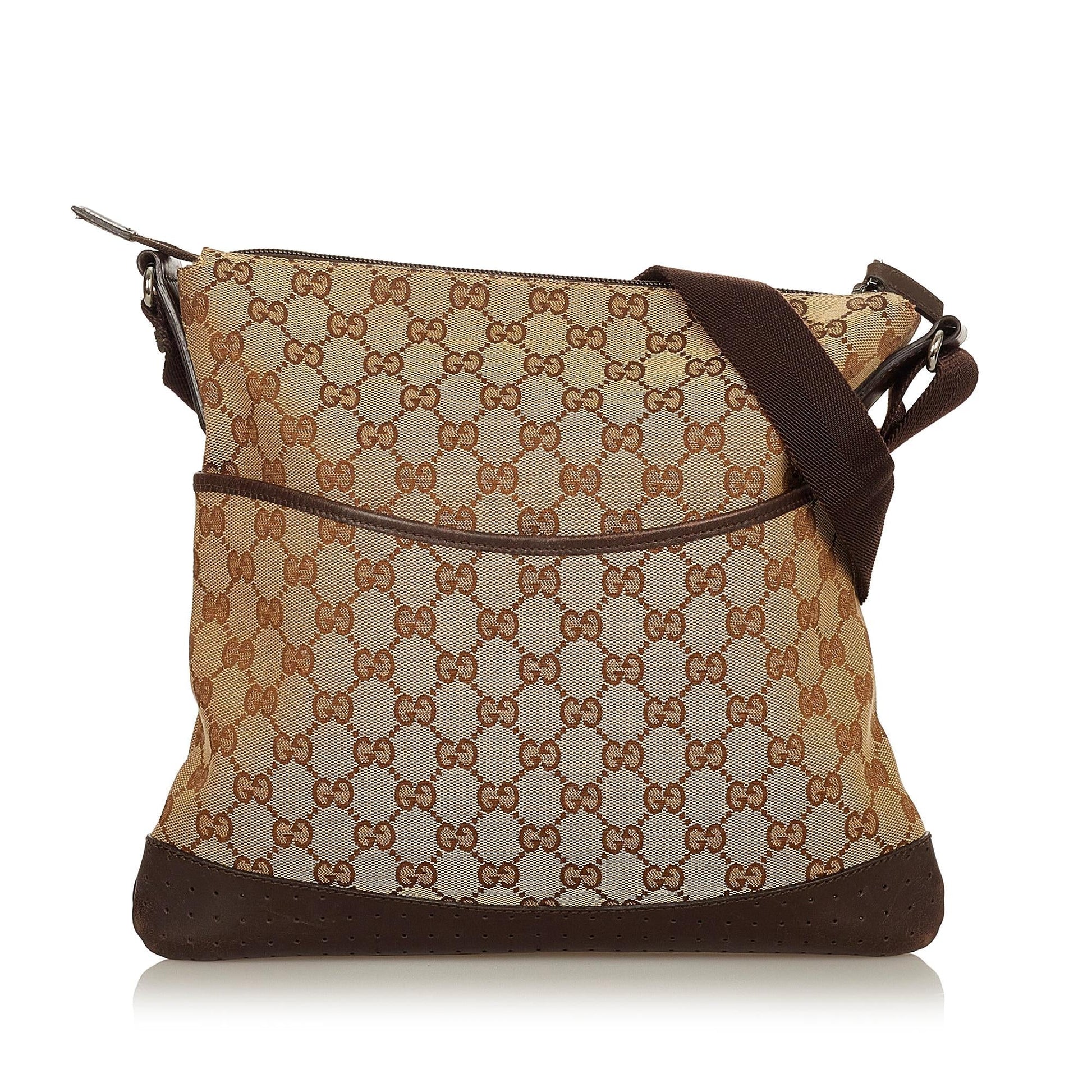 Gucci GG SHG Canvas Brown Crossbody Bag 18