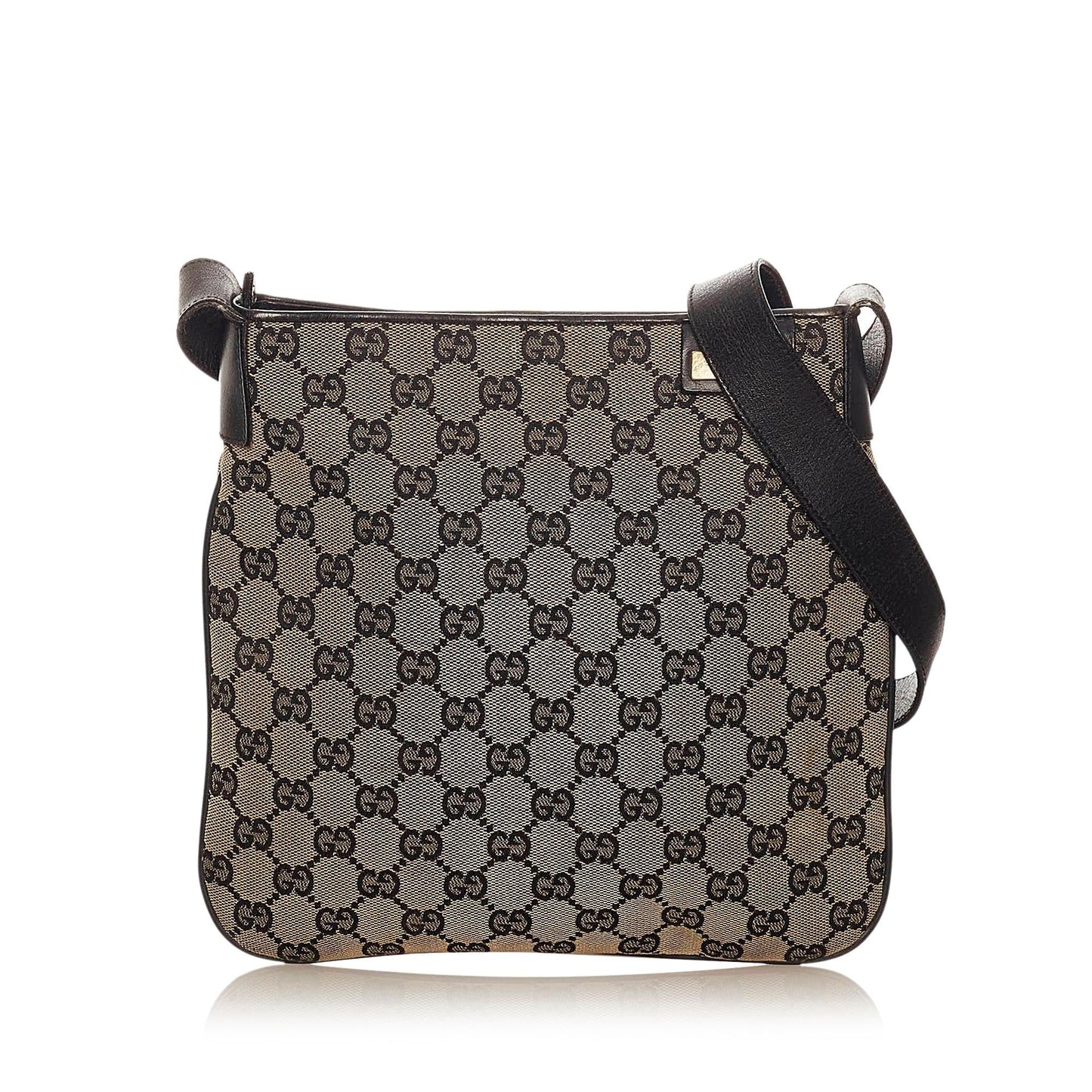 Gucci GG SHG Canvas Black Brown Crossbody Bag