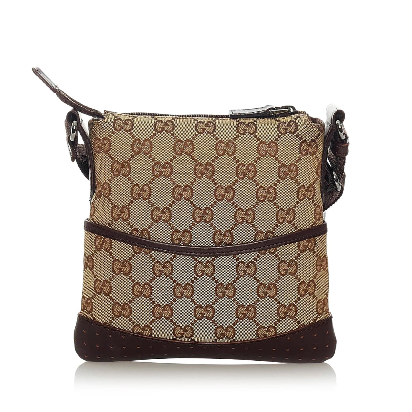 Gucci GG SHG Canvas Brown Blue Crossbody Bag