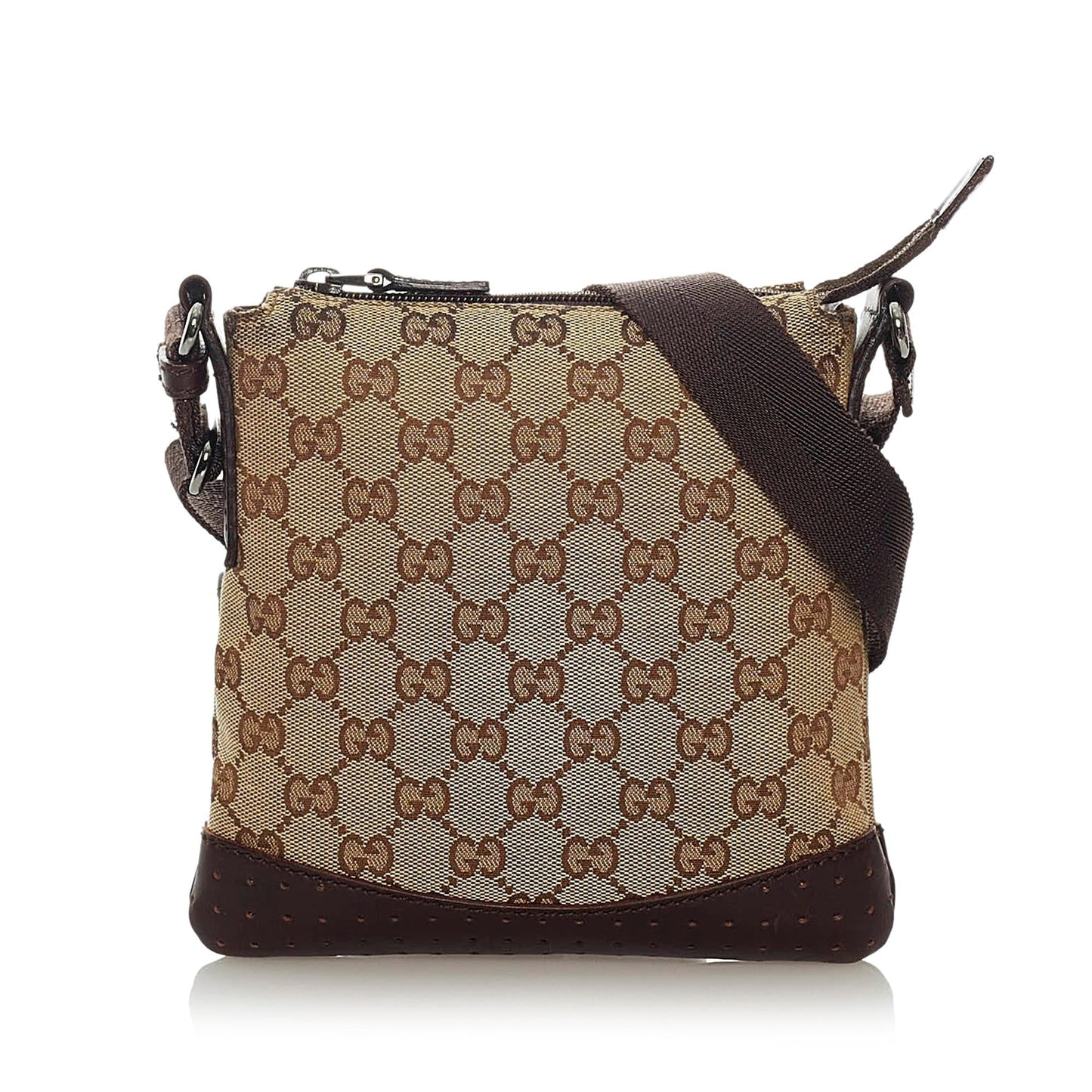 Gucci GG SHG Canvas Brown Blue Crossbody Bag