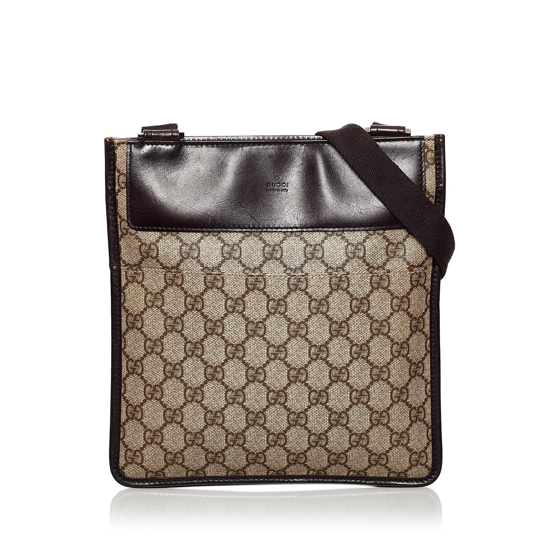 Gucci GG SHG Canvas Calf Brown Crossbody Bag 11