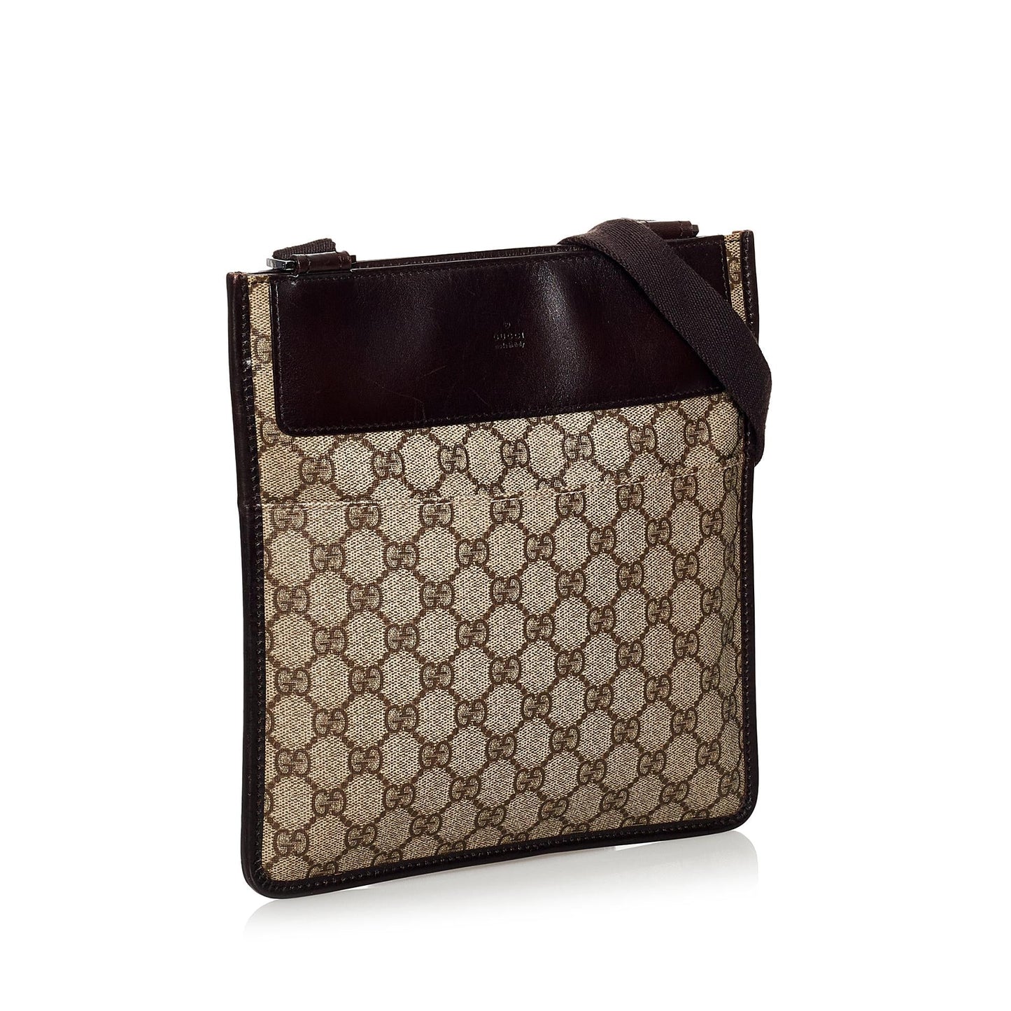 Gucci GG SHG Canvas Calf Brown Crossbody Bag 11