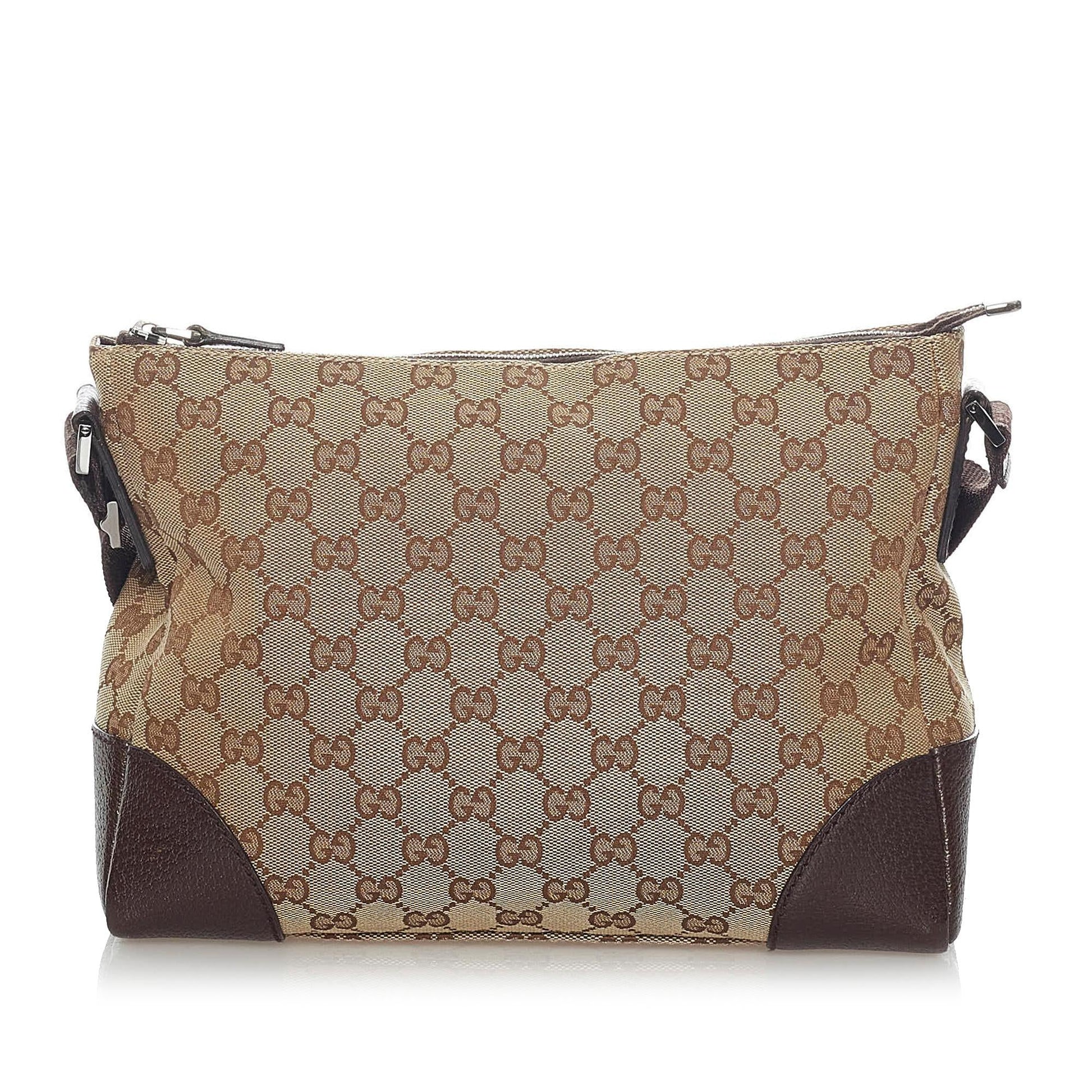 Gucci GG SHG Canvas Brown Crossbody Bag 19