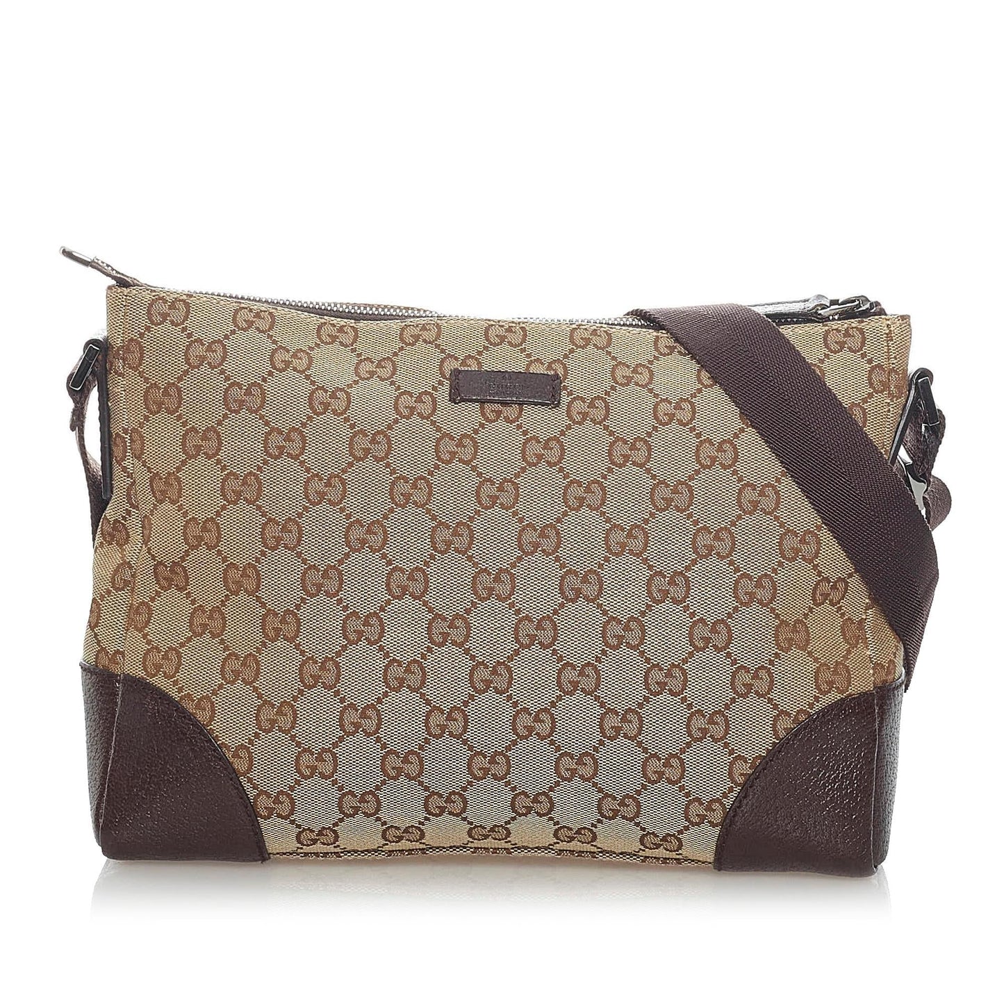Gucci GG SHG Canvas Brown Crossbody Bag 19