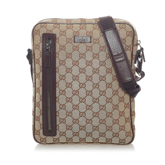 Gucci GG SHG Canvas Brown Crossbody Bag 23