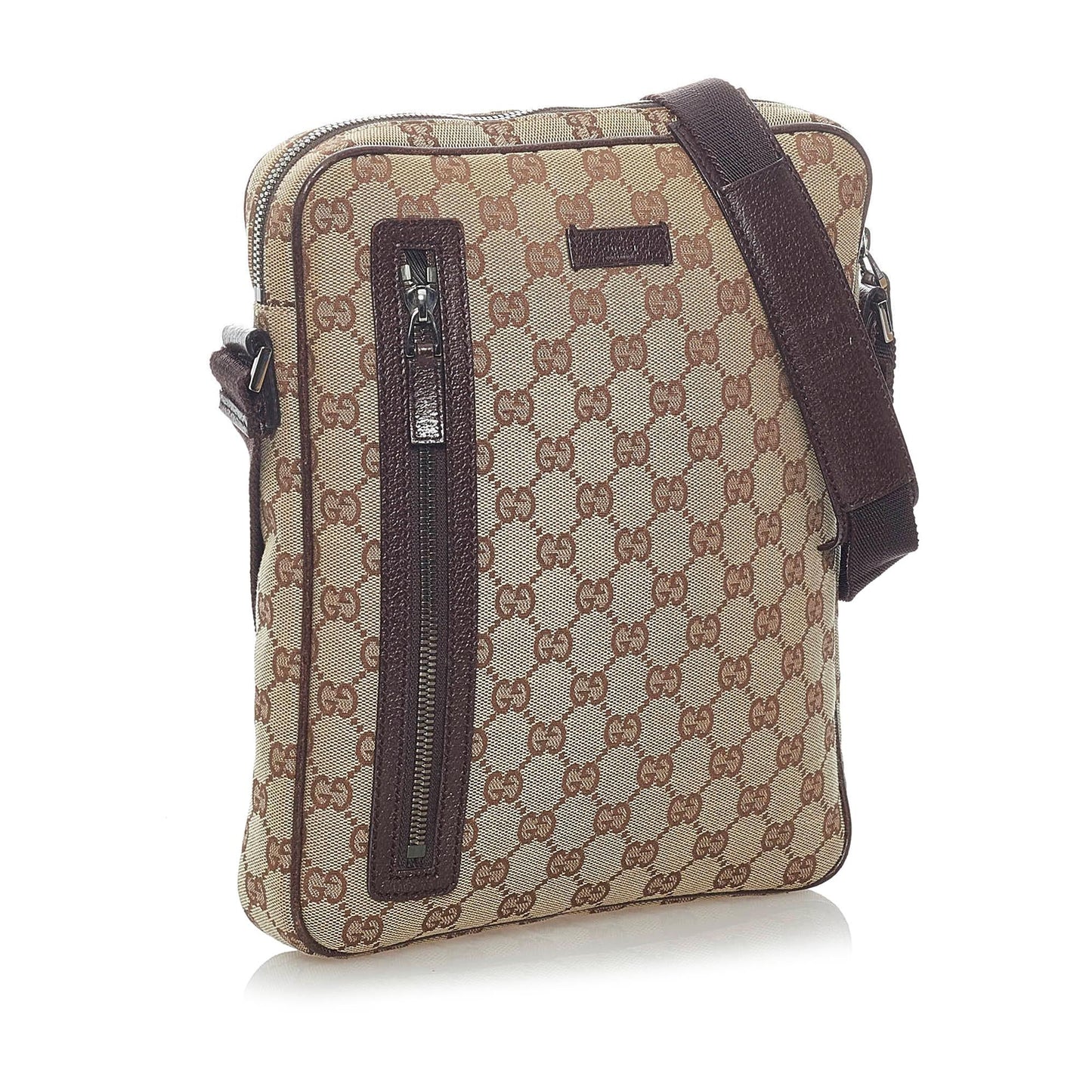 Gucci GG SHG Canvas Brown Crossbody Bag 23