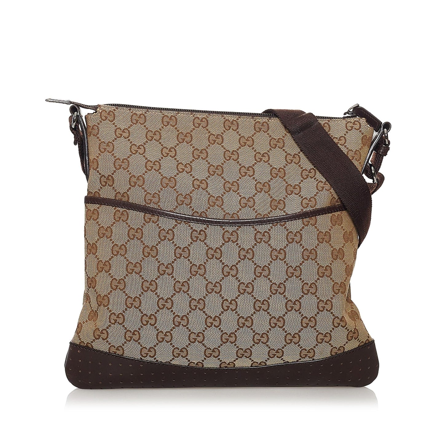 Gucci GG SHG Canvas Brown Crossbody Bag 24