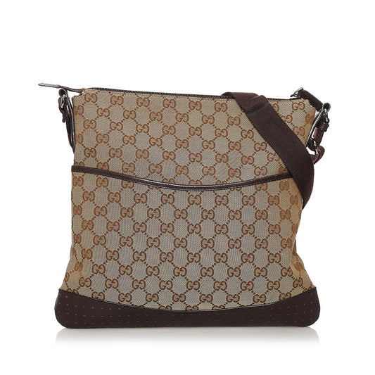 Gucci GG SHG Canvas Brown Crossbody Bag 24