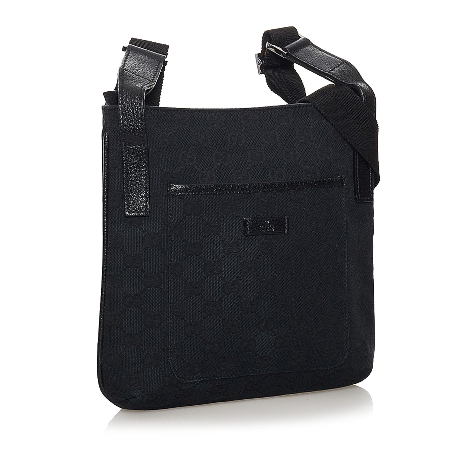 Gucci GG SHG Canvas Black Crossbody Bag 20